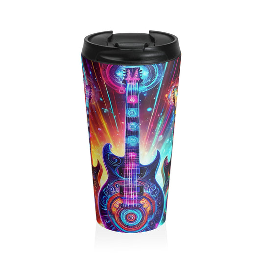 Retro Guitar Stainless Steel Travel Mug
