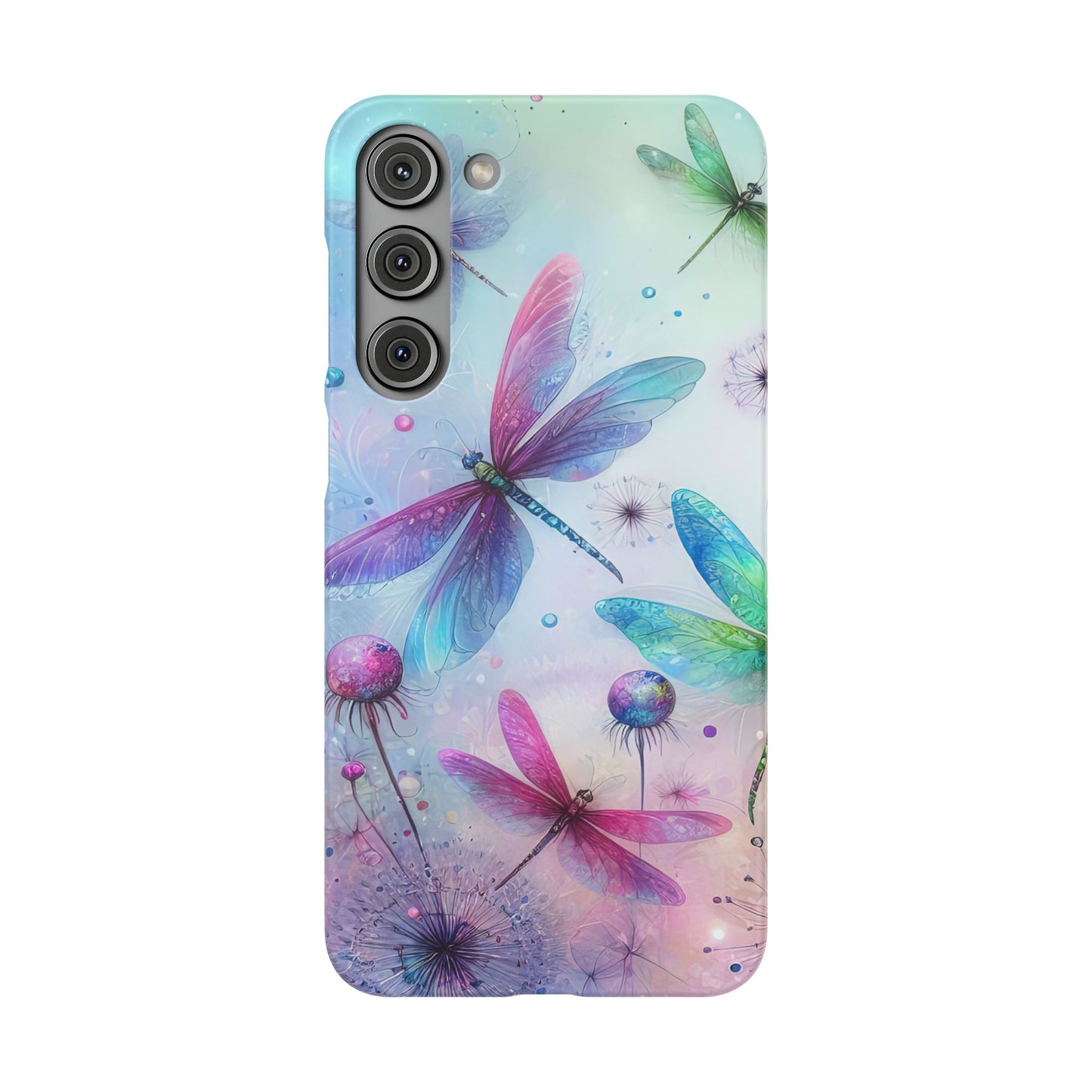 Watercolor Pastel Dragonflies Snap Cases