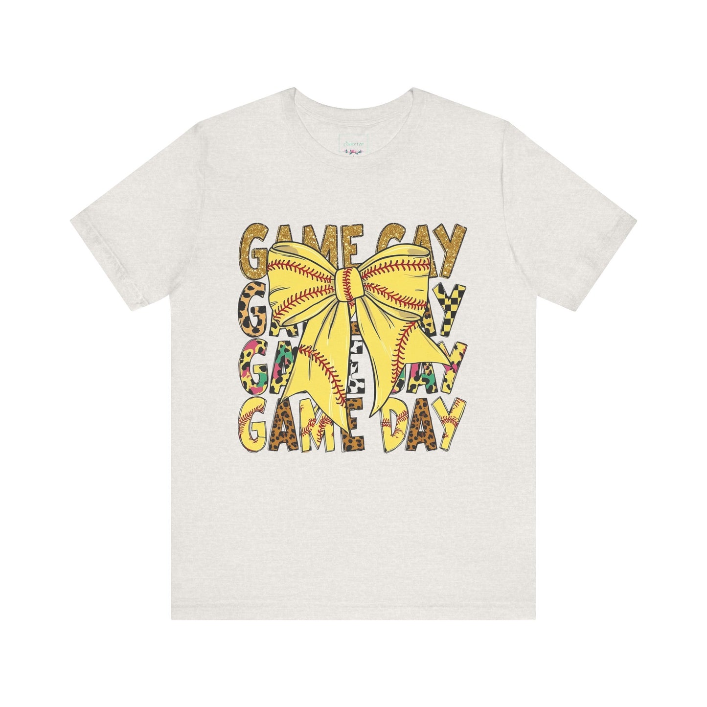 Softball Game Day Coquette Bow T Shirt