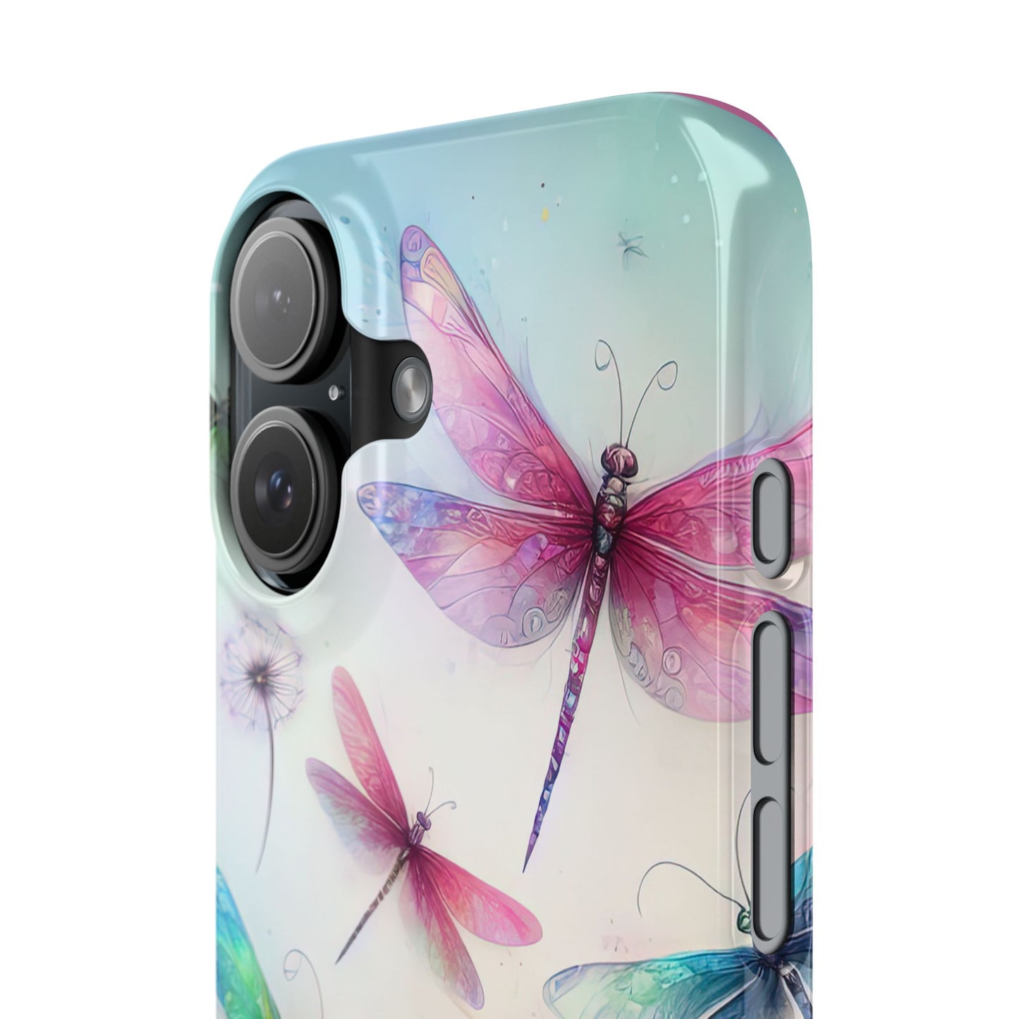 Slim Case - Pastel Watercolor Dragonfly iPhone Case