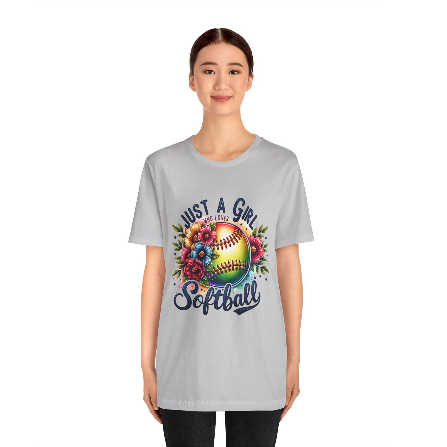 Just a girl who loves softball t-shirt