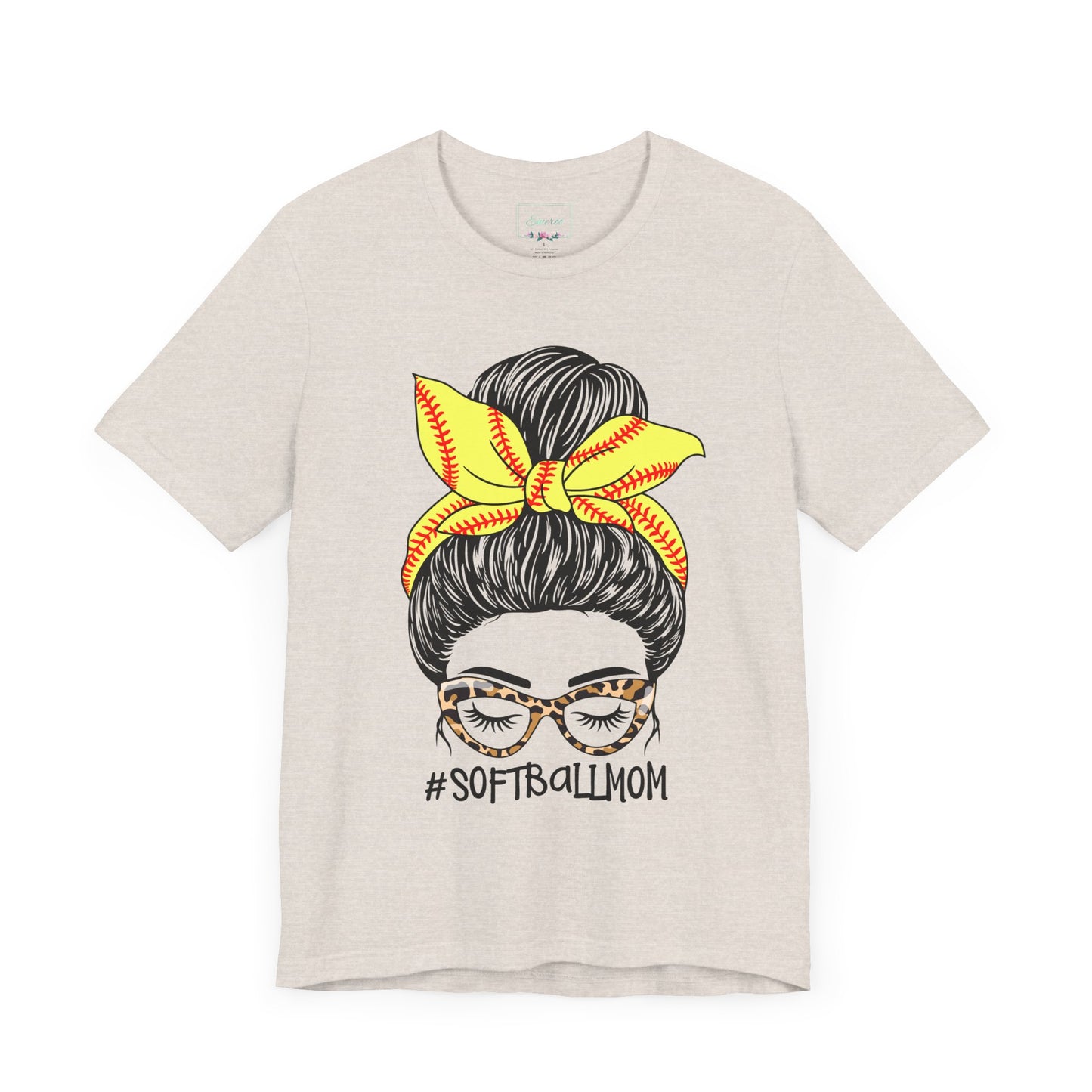 Messy Bun Softball Mom T Shirt (Light)