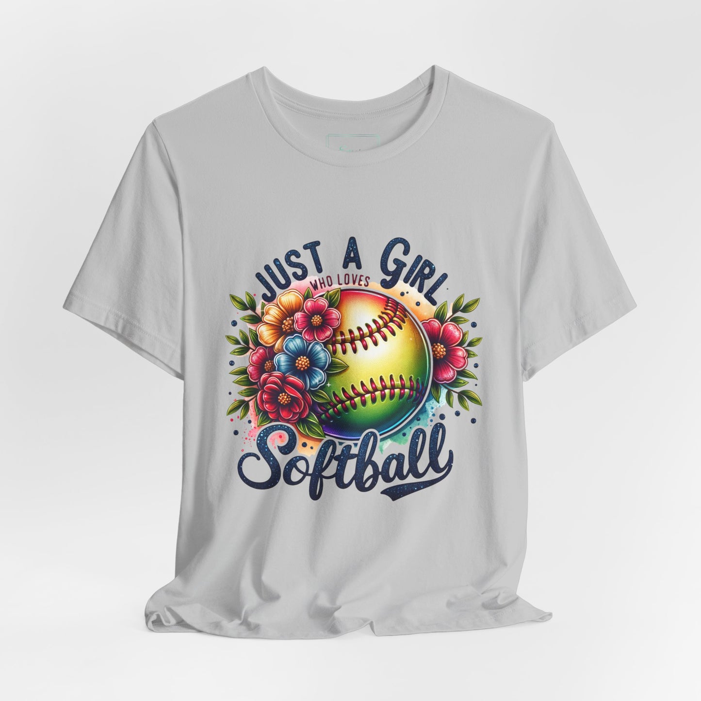 Just a girl who loves softball t-shirt