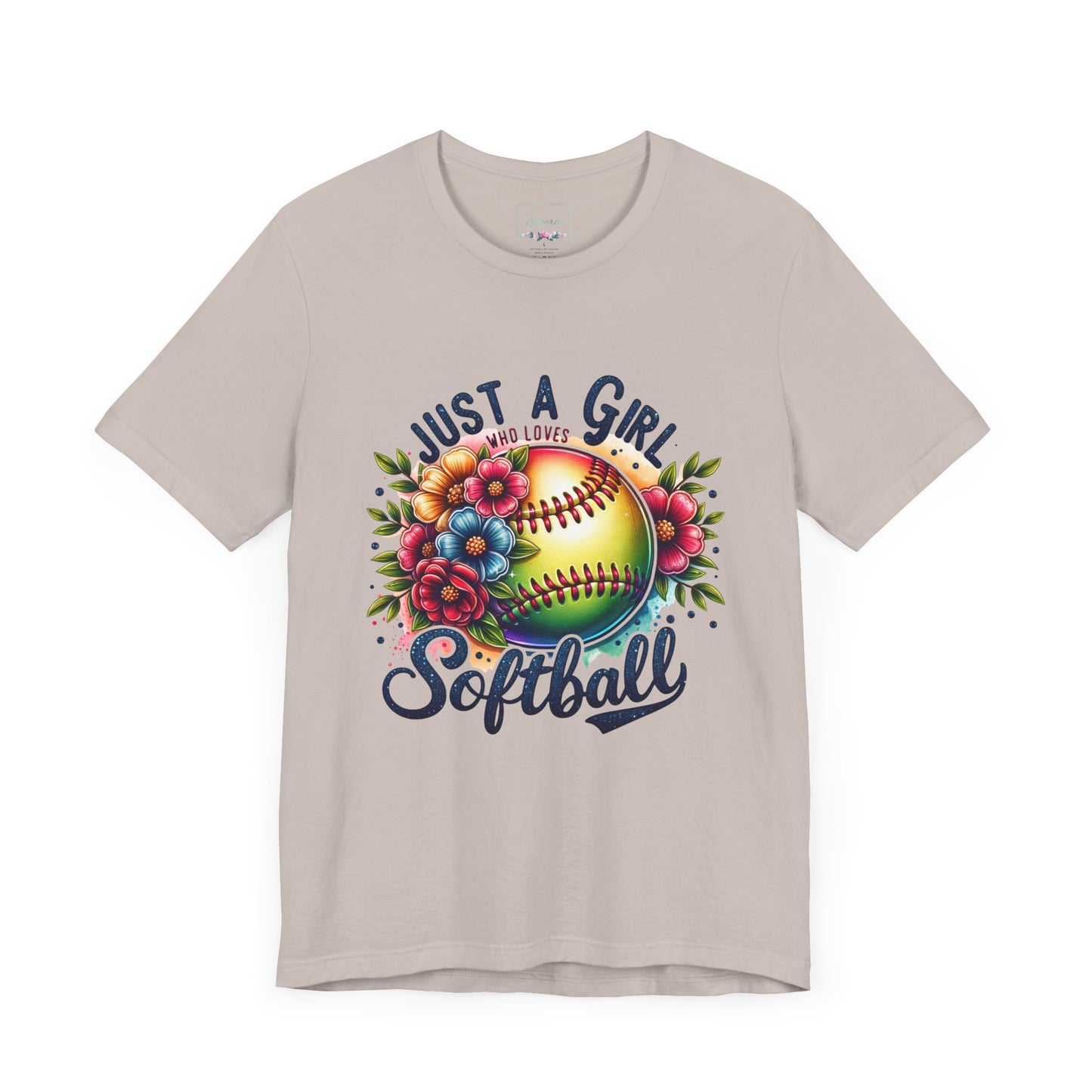 Just a girl who loves softball t-shirt