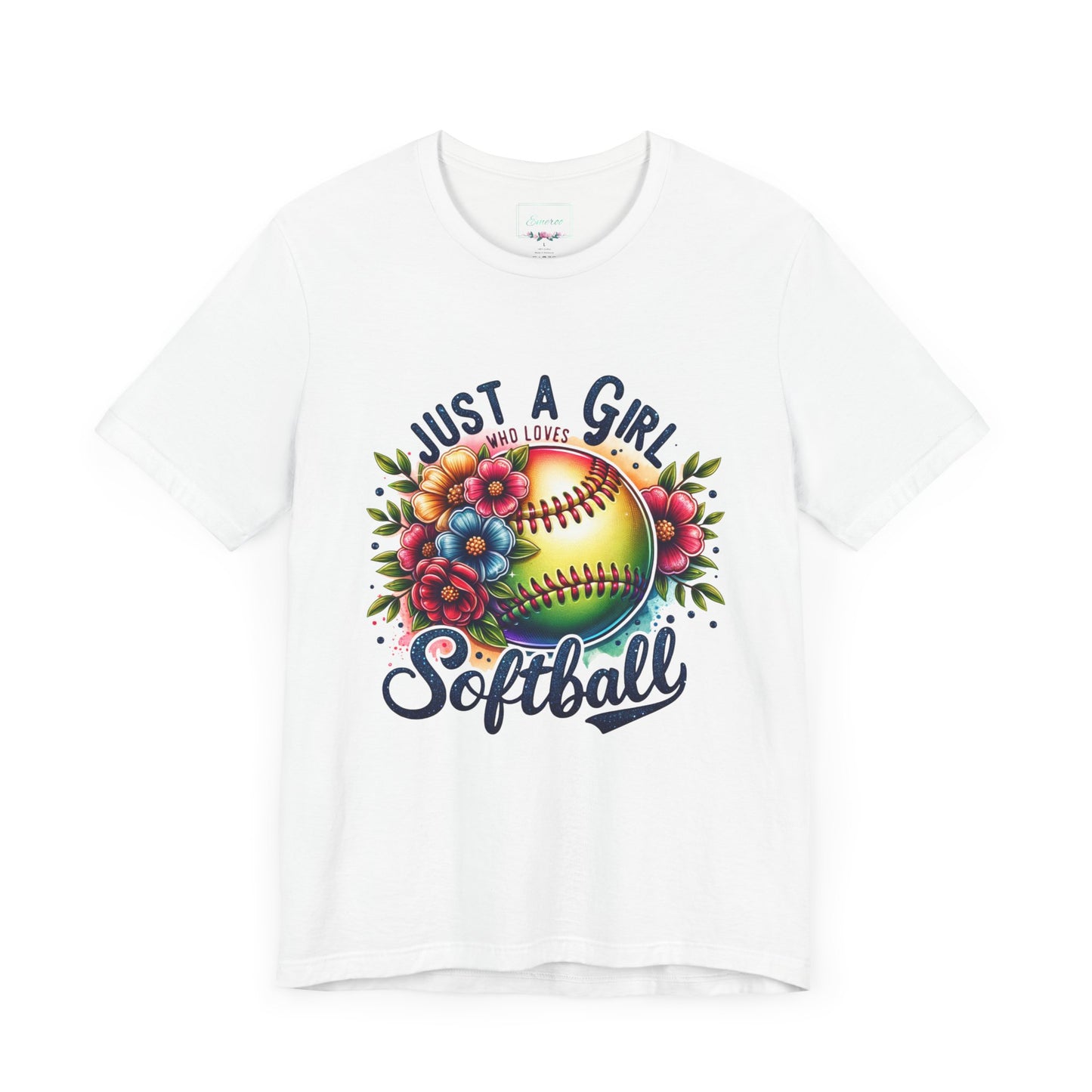 Just a girl who loves softball t-shirt