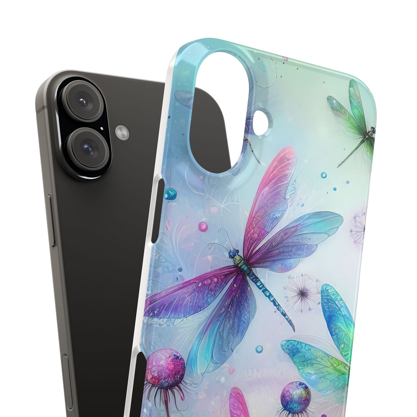 Watercolor Pastel Dragonflies Snap Cases