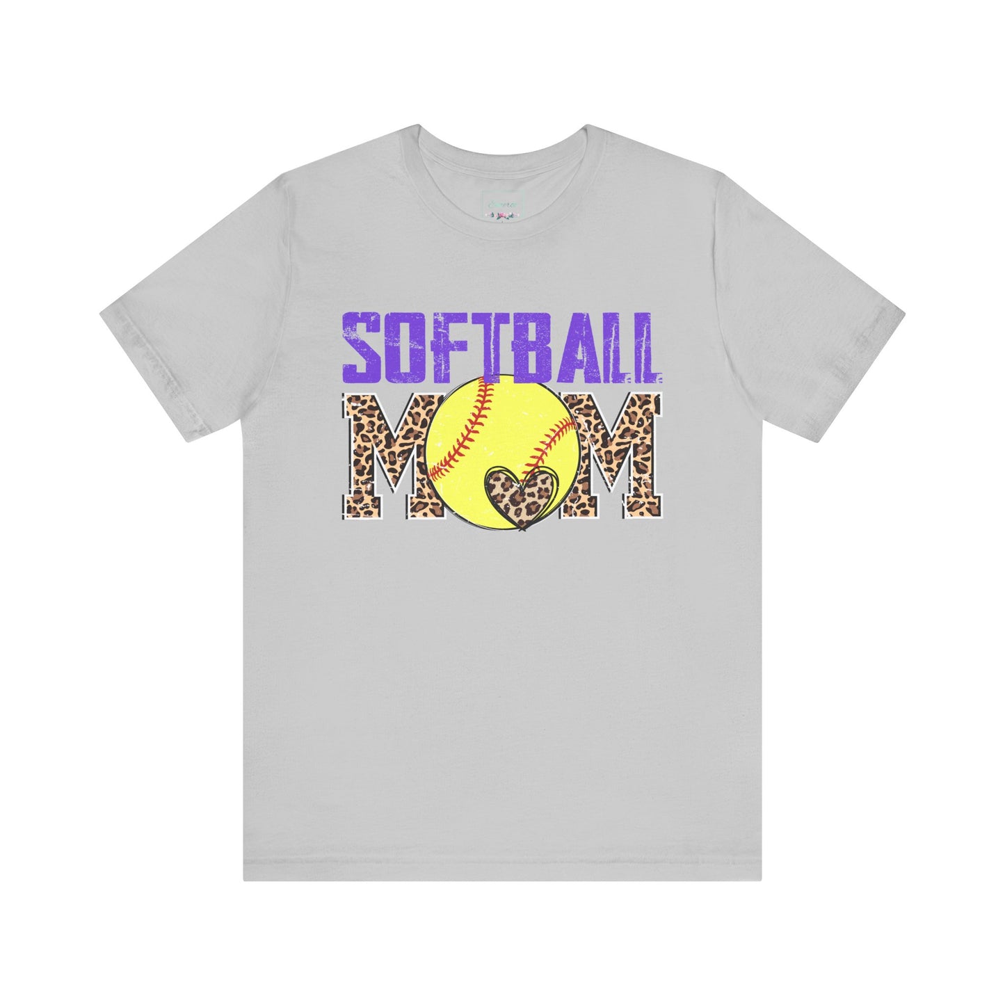Leopard Softball Mom T Shirt (Light)