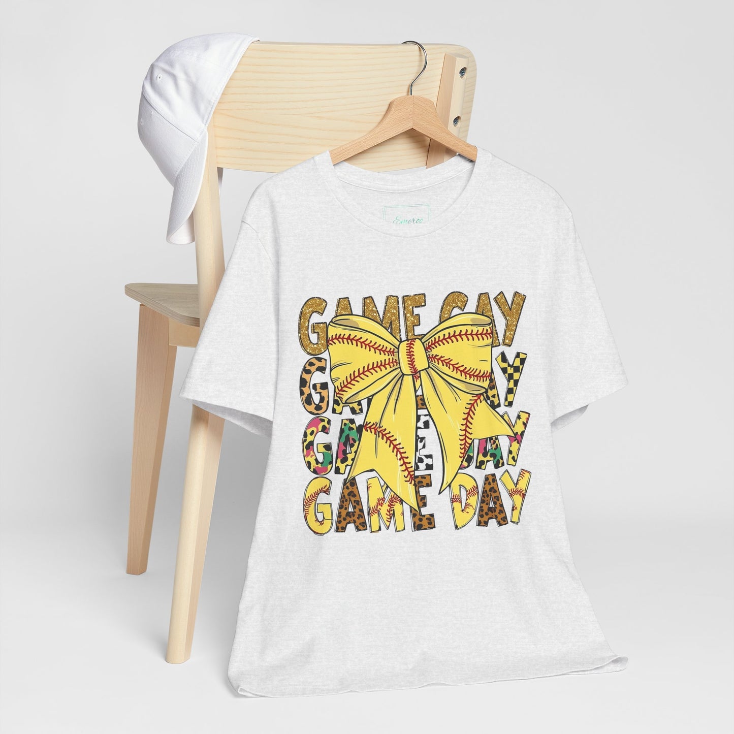 Softball Game Day Coquette Bow T Shirt