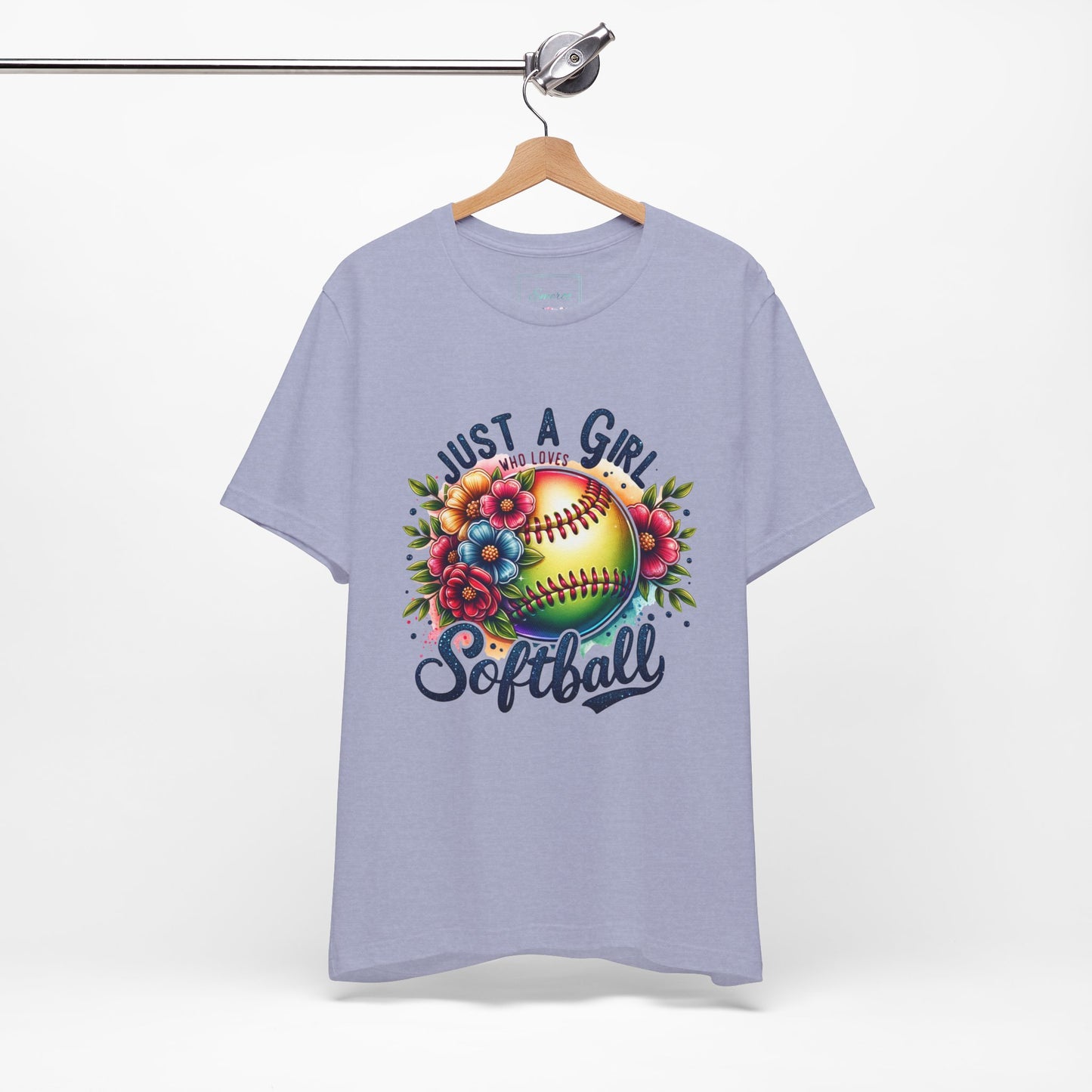 Just a girl who loves softball t-shirt