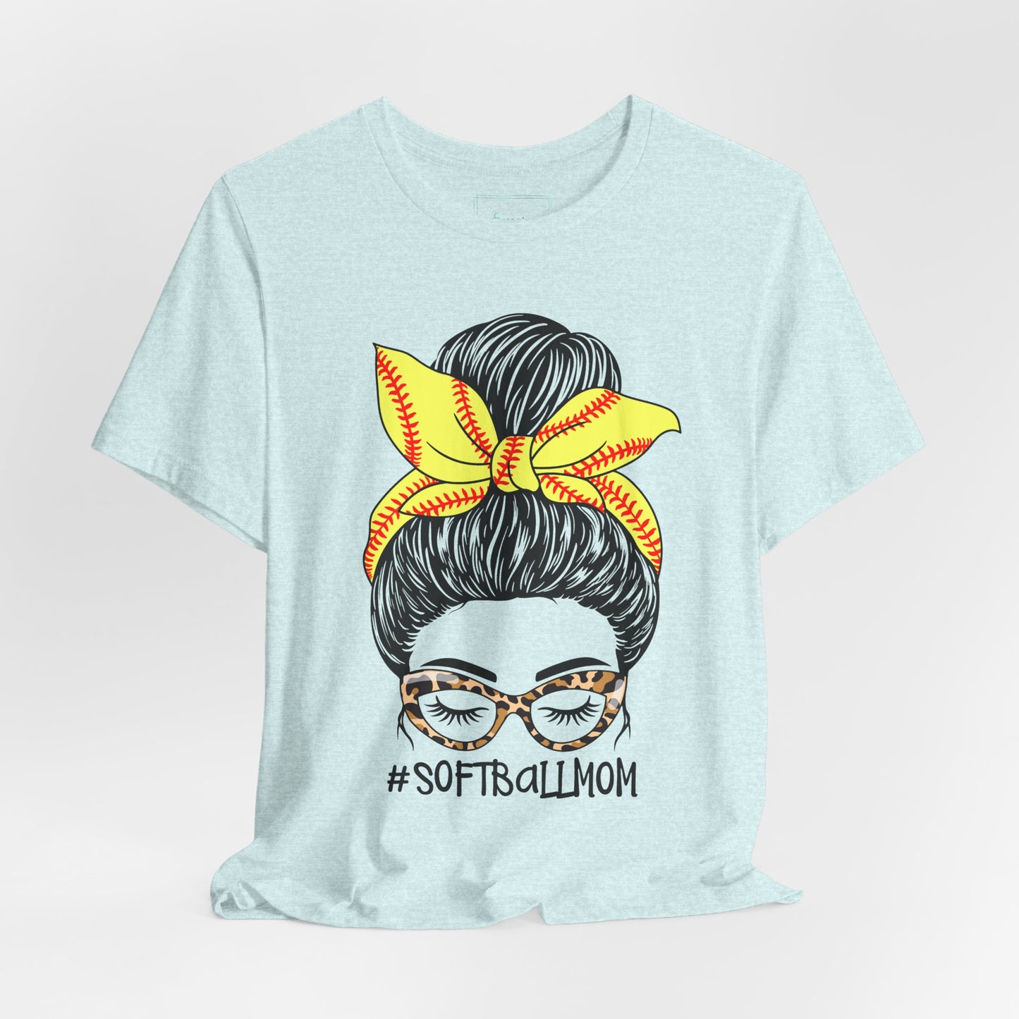Messy Bun Softball Mom T Shirt (Light)