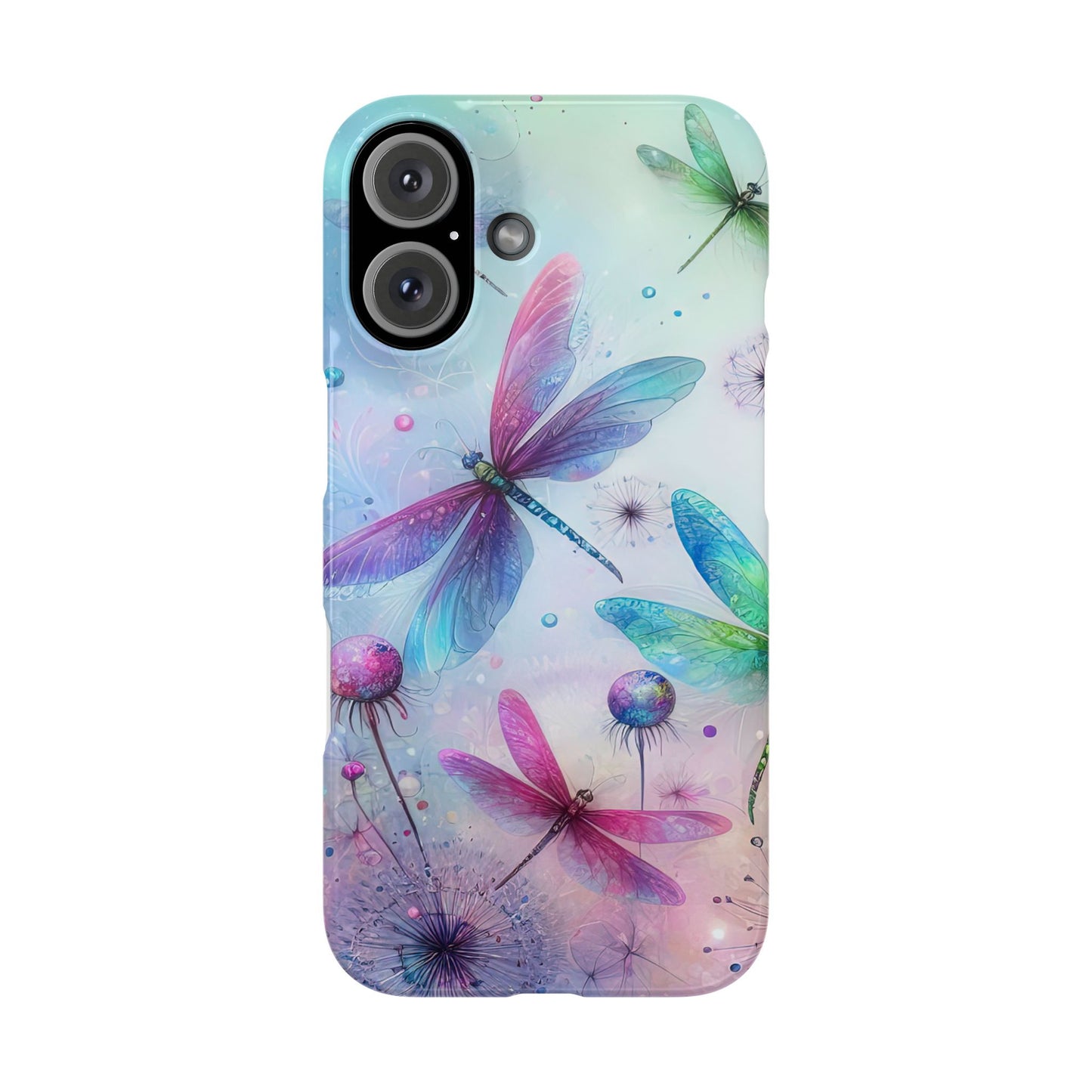 Watercolor Pastel Dragonflies Snap Cases