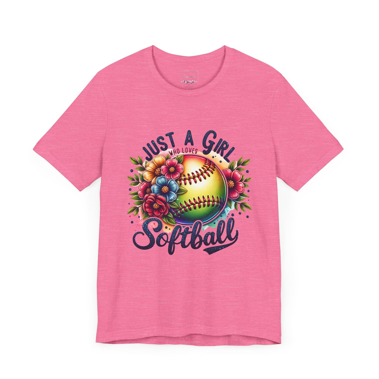 Just a girl who loves softball t-shirt