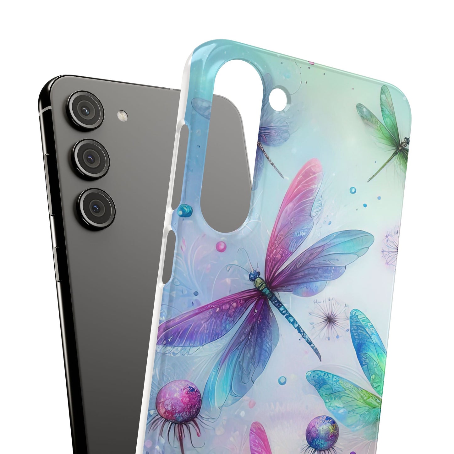 Watercolor Pastel Dragonflies Snap Cases