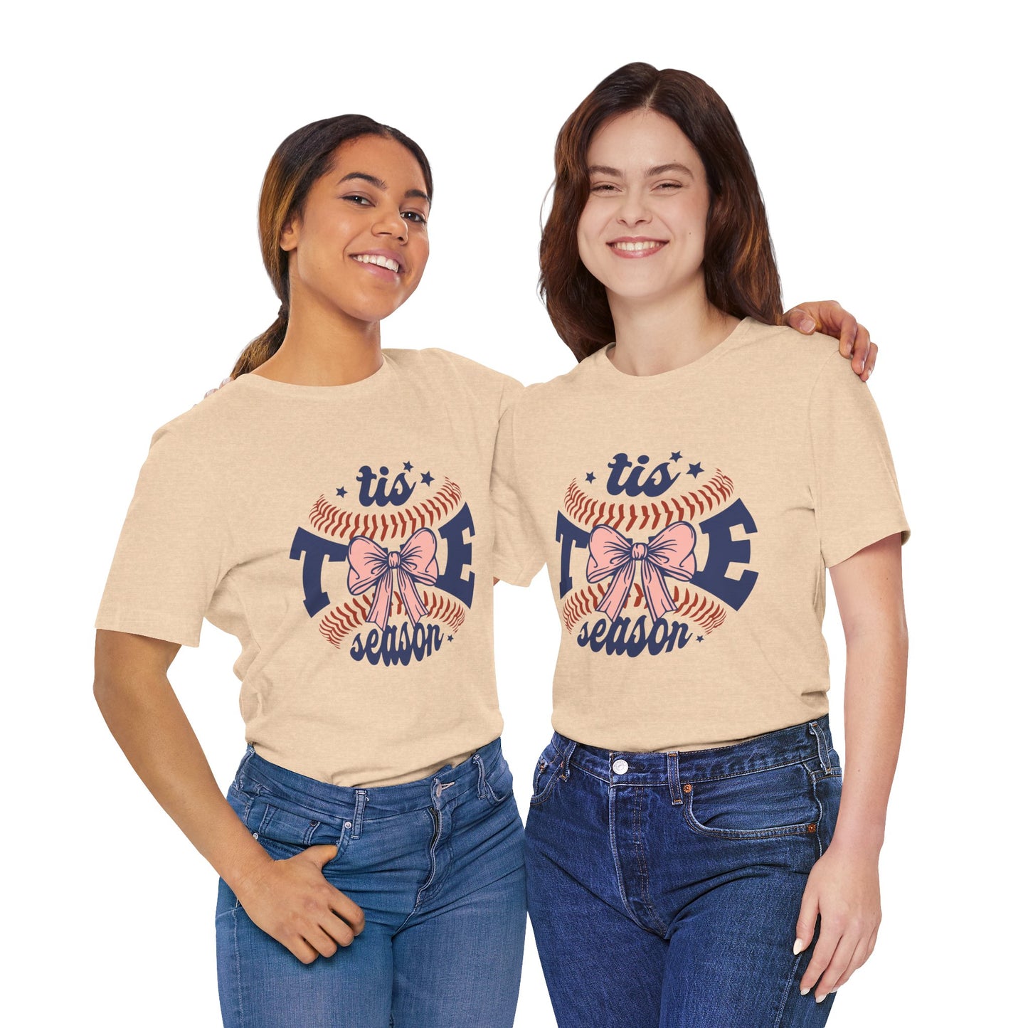 "Tis Tee Season Unisex Jersey Short Sleeve Tee - Perfect for Baseball Lovers"