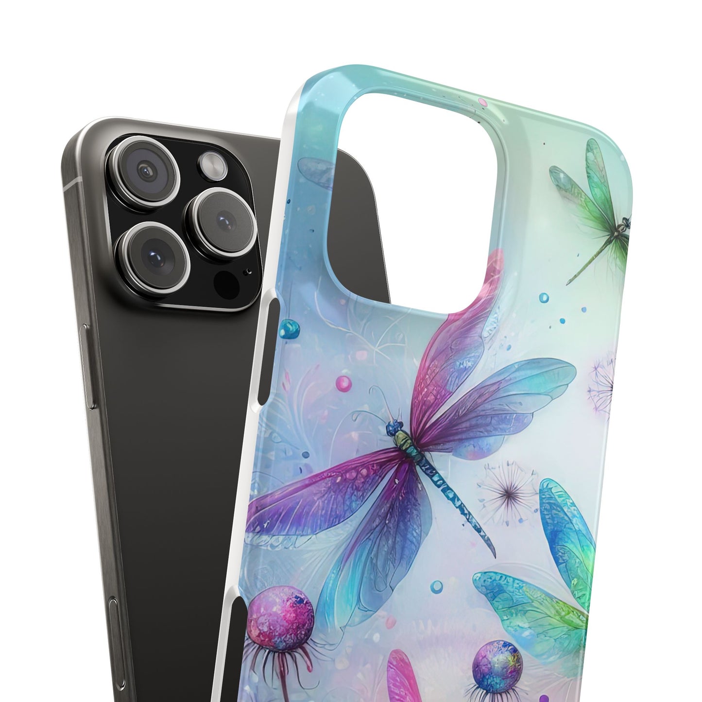 Watercolor Pastel Dragonflies Snap Cases