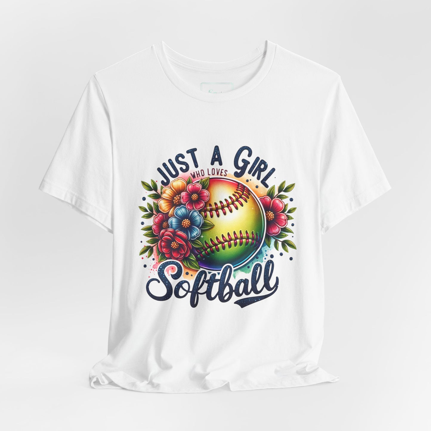 Just a girl who loves softball t-shirt