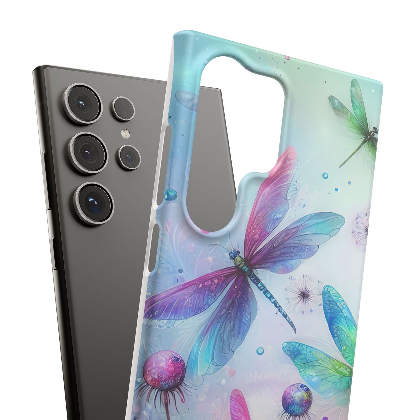 Watercolor Pastel Dragonflies Snap Cases