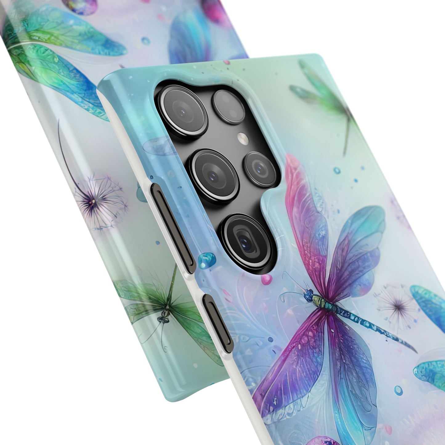 Watercolor Pastel Dragonflies Snap Cases