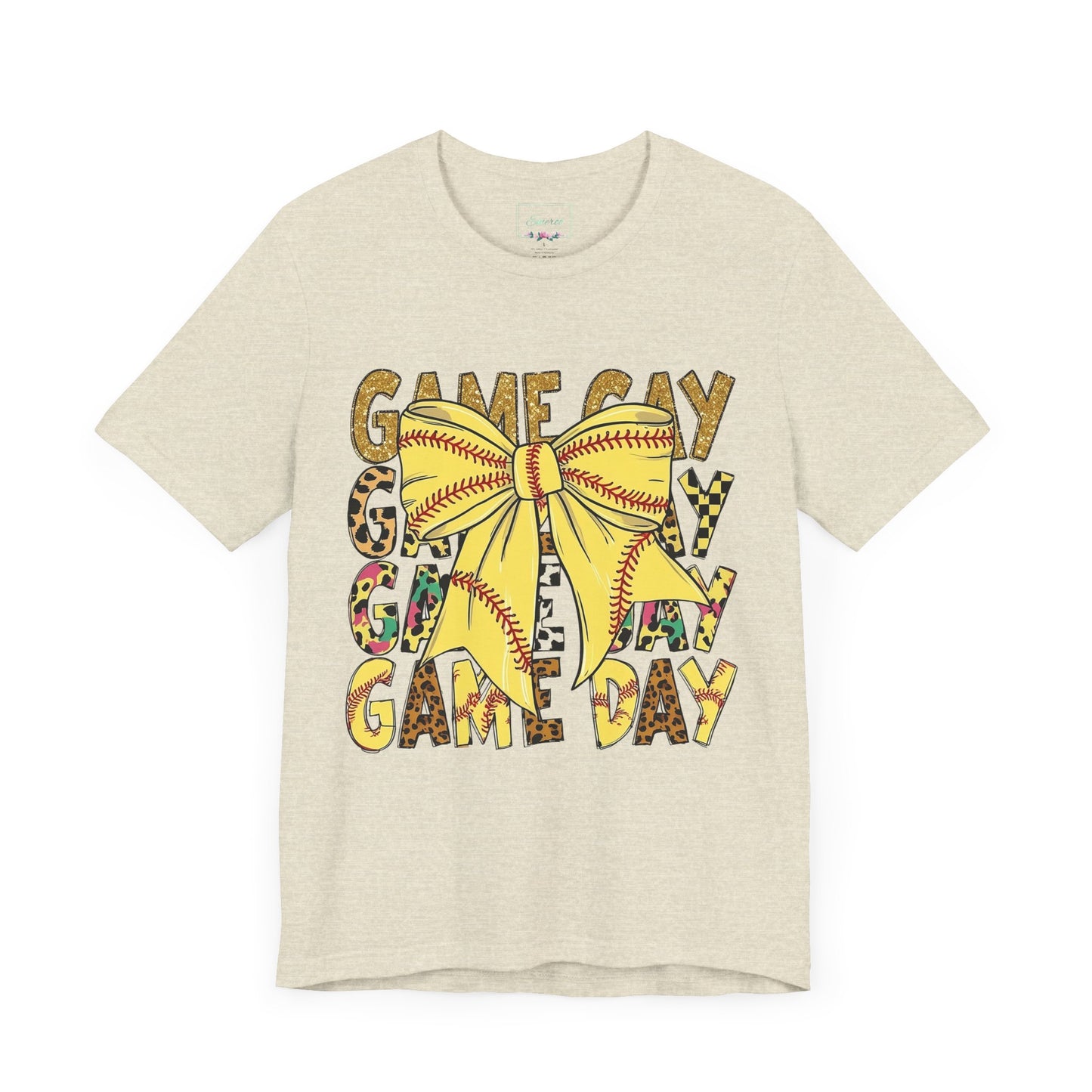 Softball Game Day Coquette Bow T Shirt
