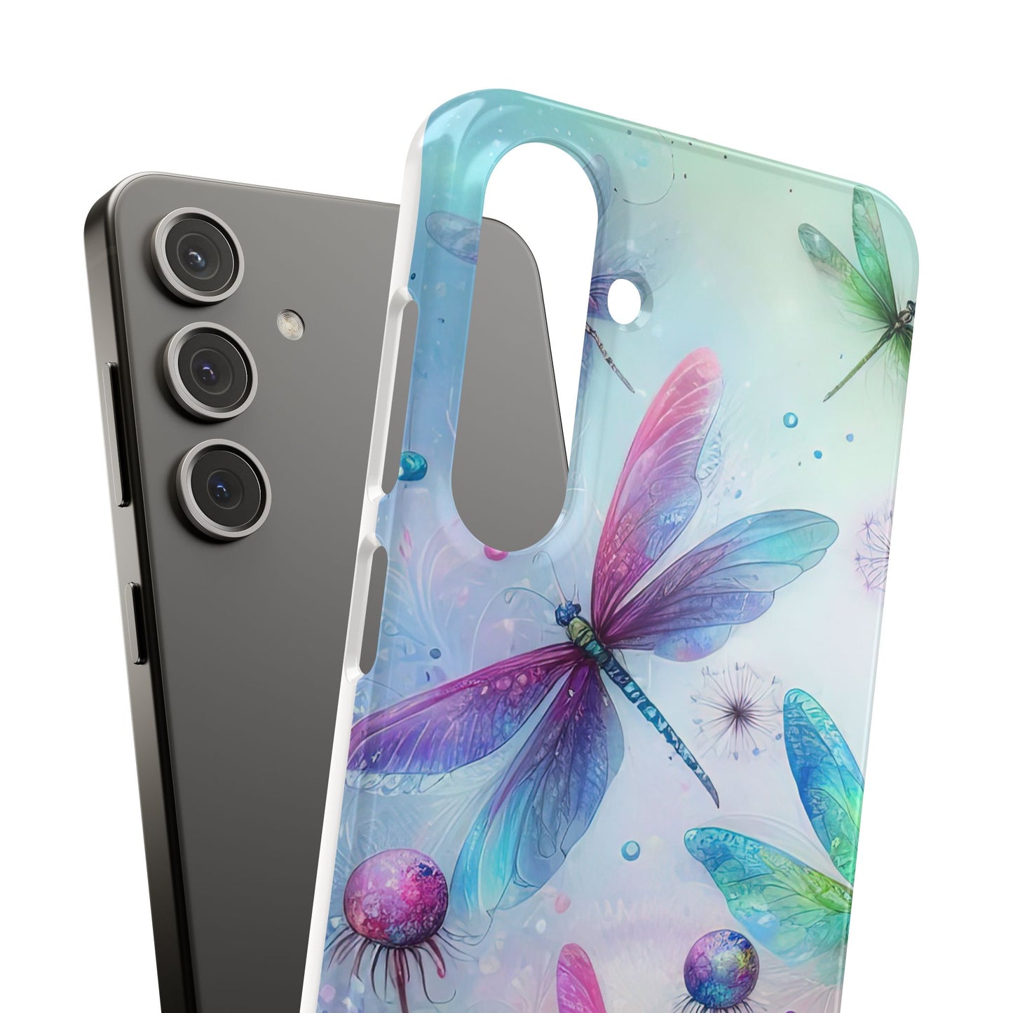 Watercolor Pastel Dragonflies Snap Cases