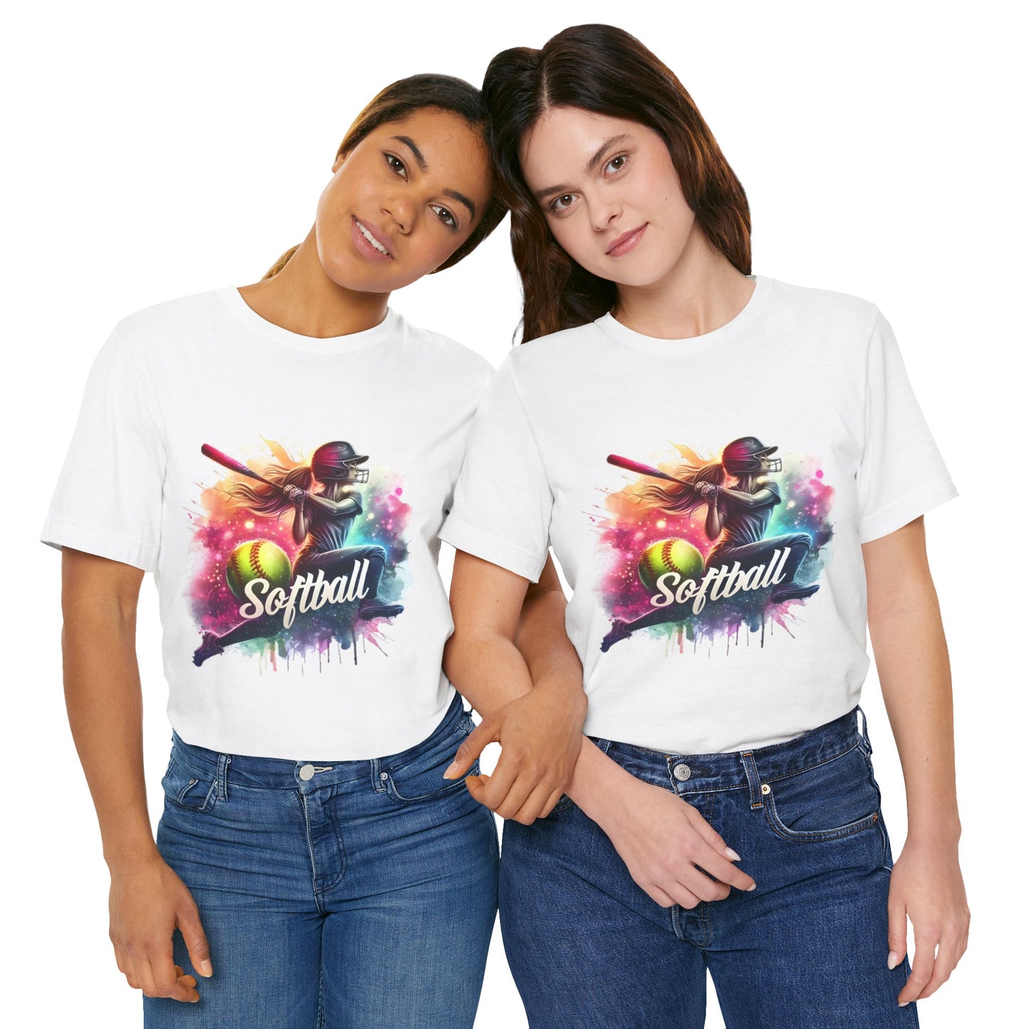 Paint splashed softball swing Jersey Tee