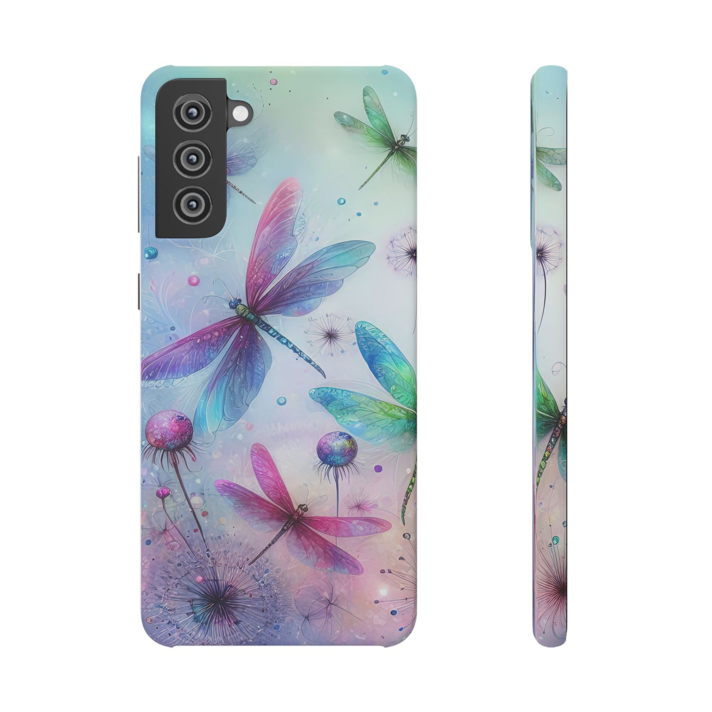 Watercolor Pastel Dragonflies Snap Cases