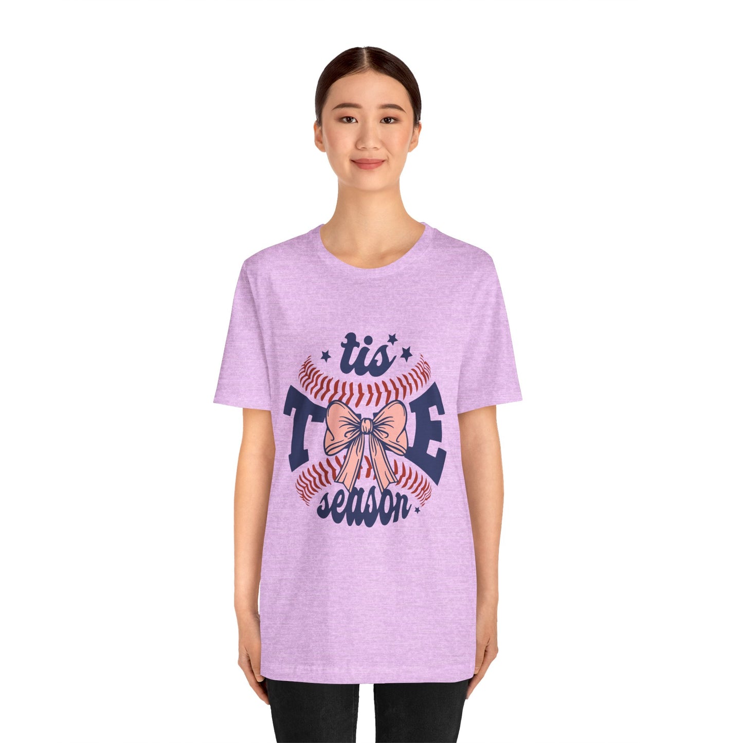 "Tis Tee Season Unisex Jersey Short Sleeve Tee - Perfect for Baseball Lovers"