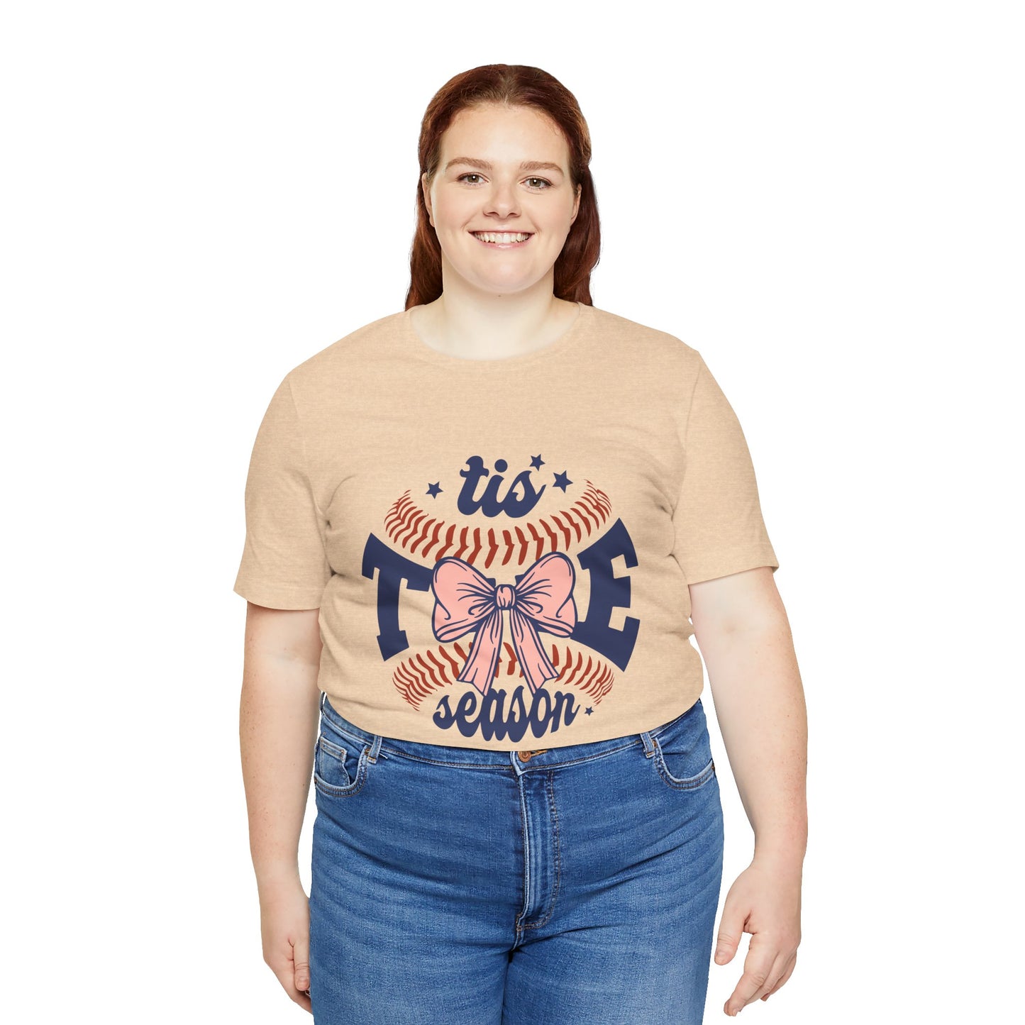"Tis Tee Season Unisex Jersey Short Sleeve Tee - Perfect for Baseball Lovers"