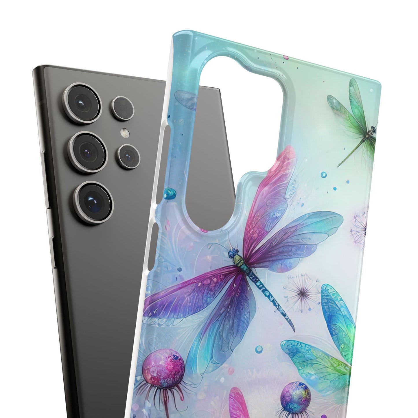 Watercolor Pastel Dragonflies Snap Cases