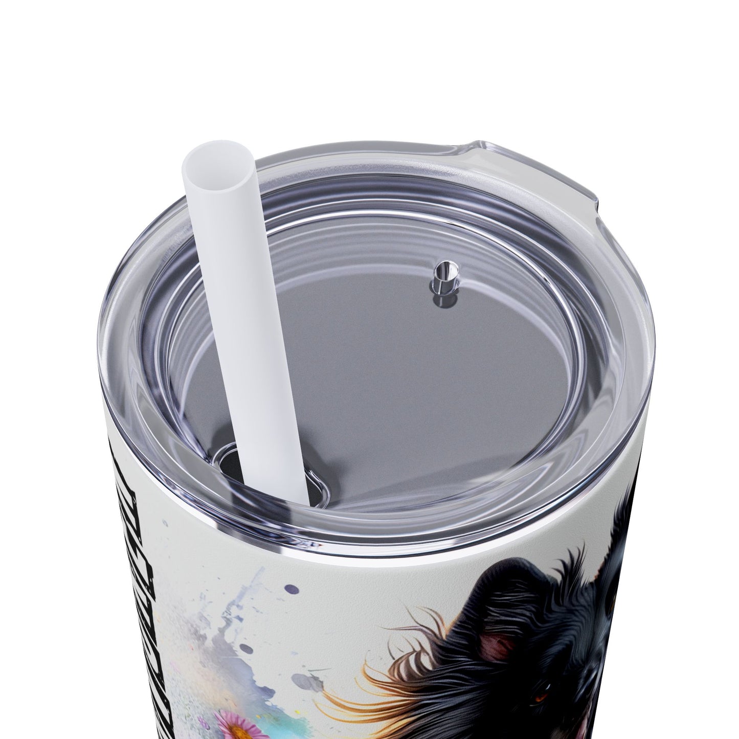 Belgian Tervuren Skinny Tumbler with Straw, 20oz