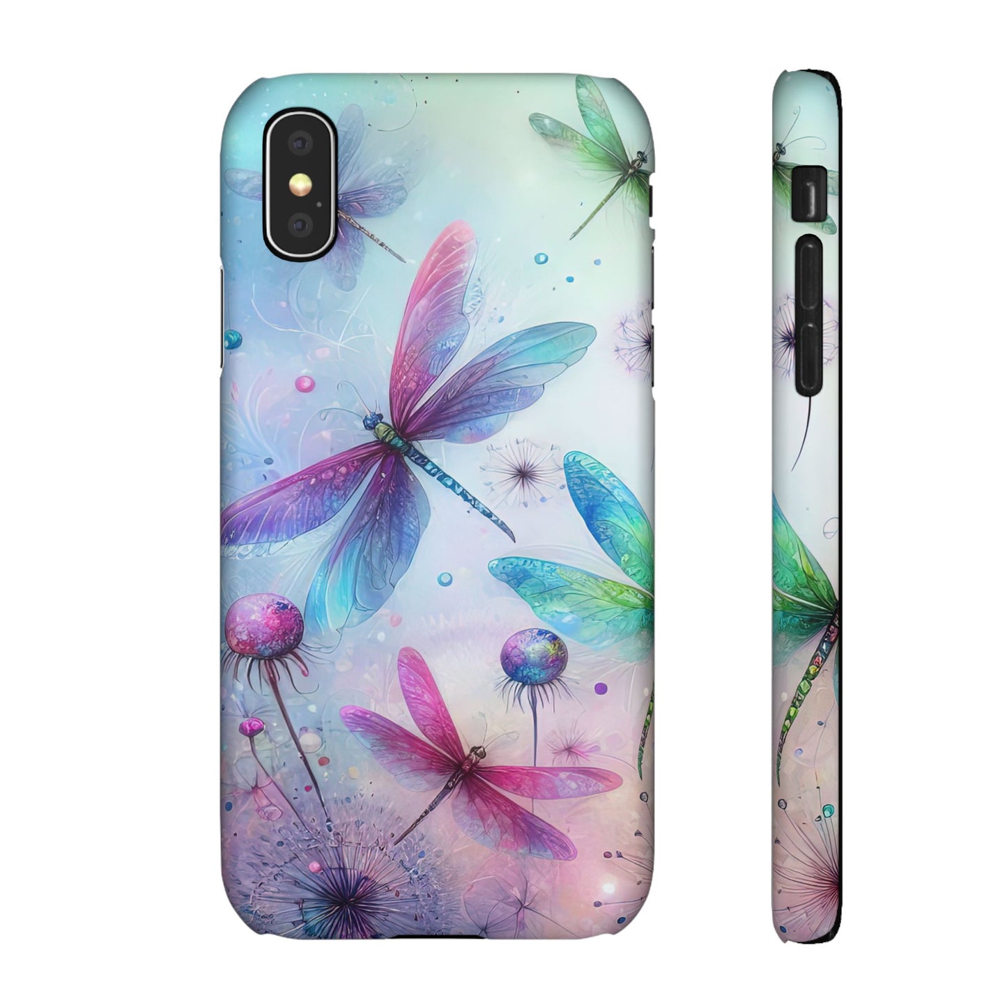 Watercolor Pastel Dragonflies Snap Cases