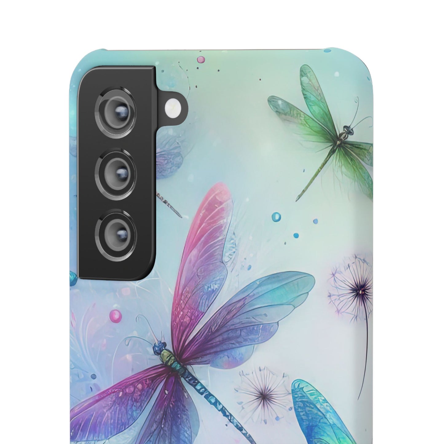 Watercolor Pastel Dragonflies Snap Cases