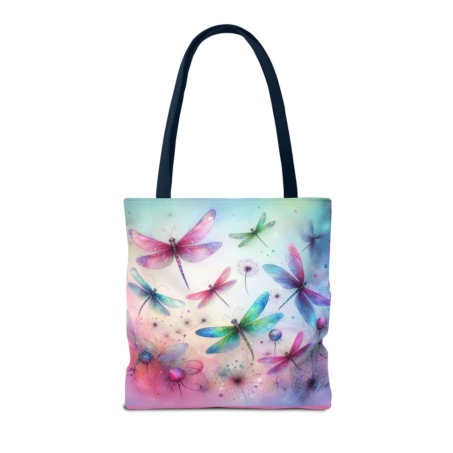 Dragonfly Tote Bag with Pastel Watercolor Design