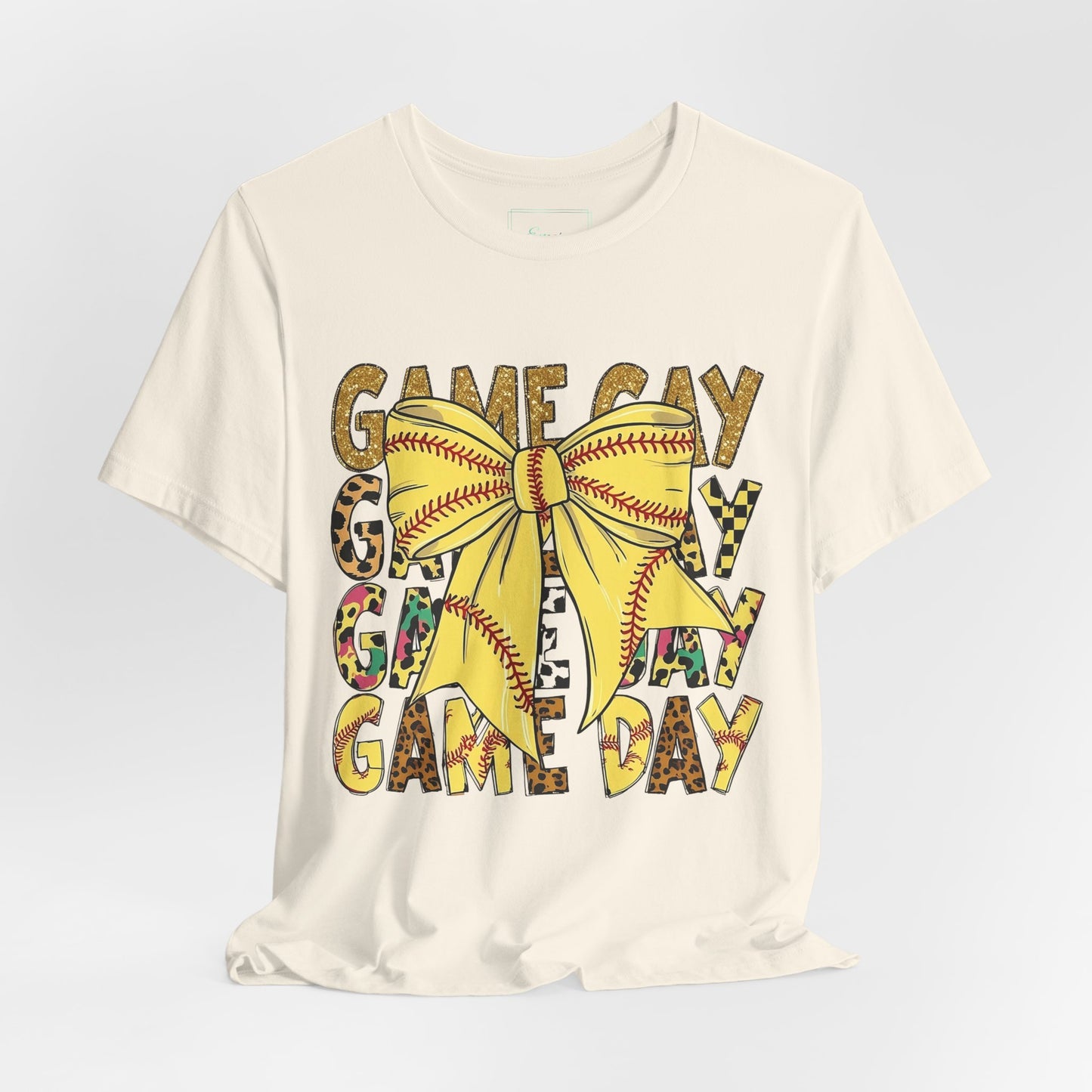 Softball Game Day Coquette Bow T Shirt