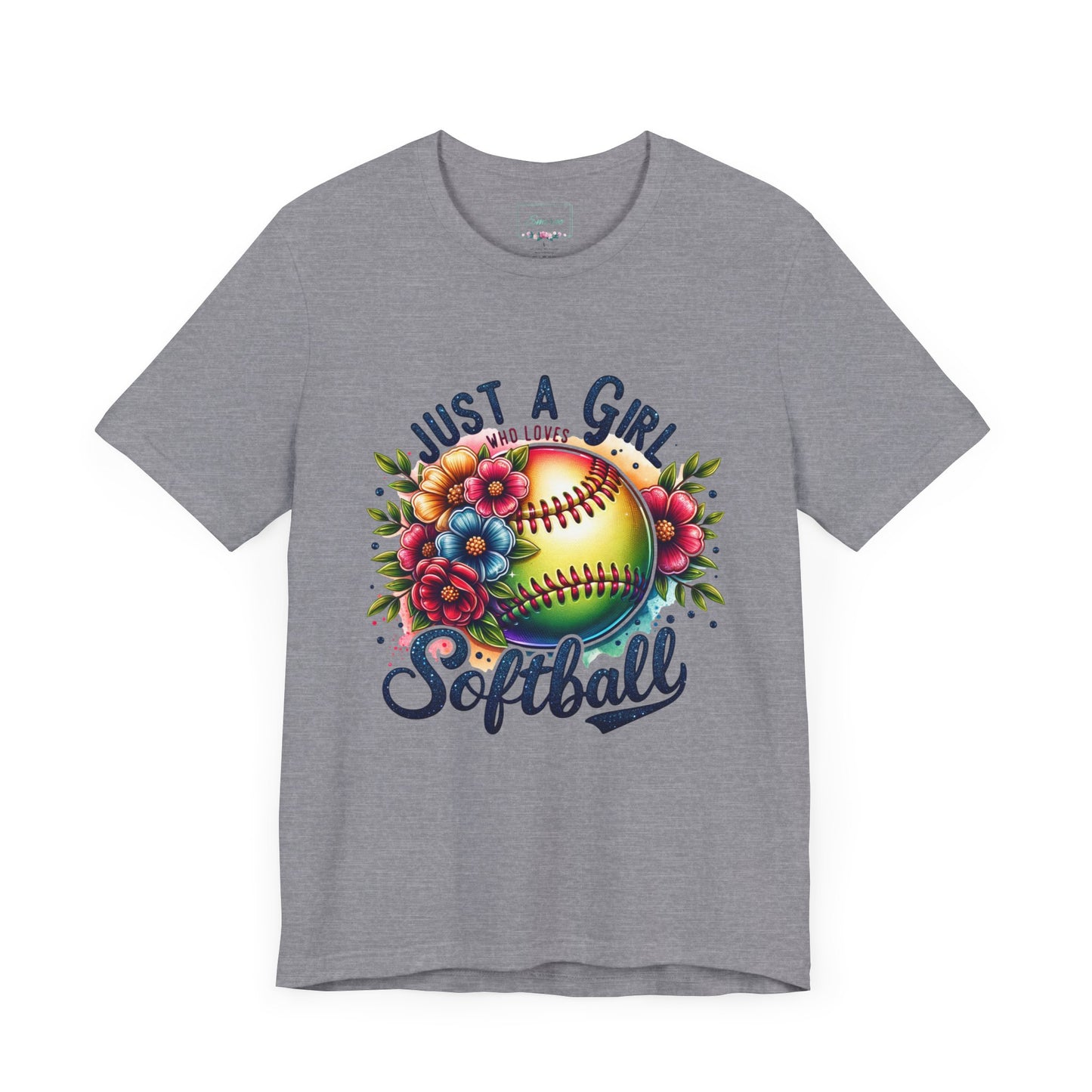 Just a girl who loves softball t-shirt
