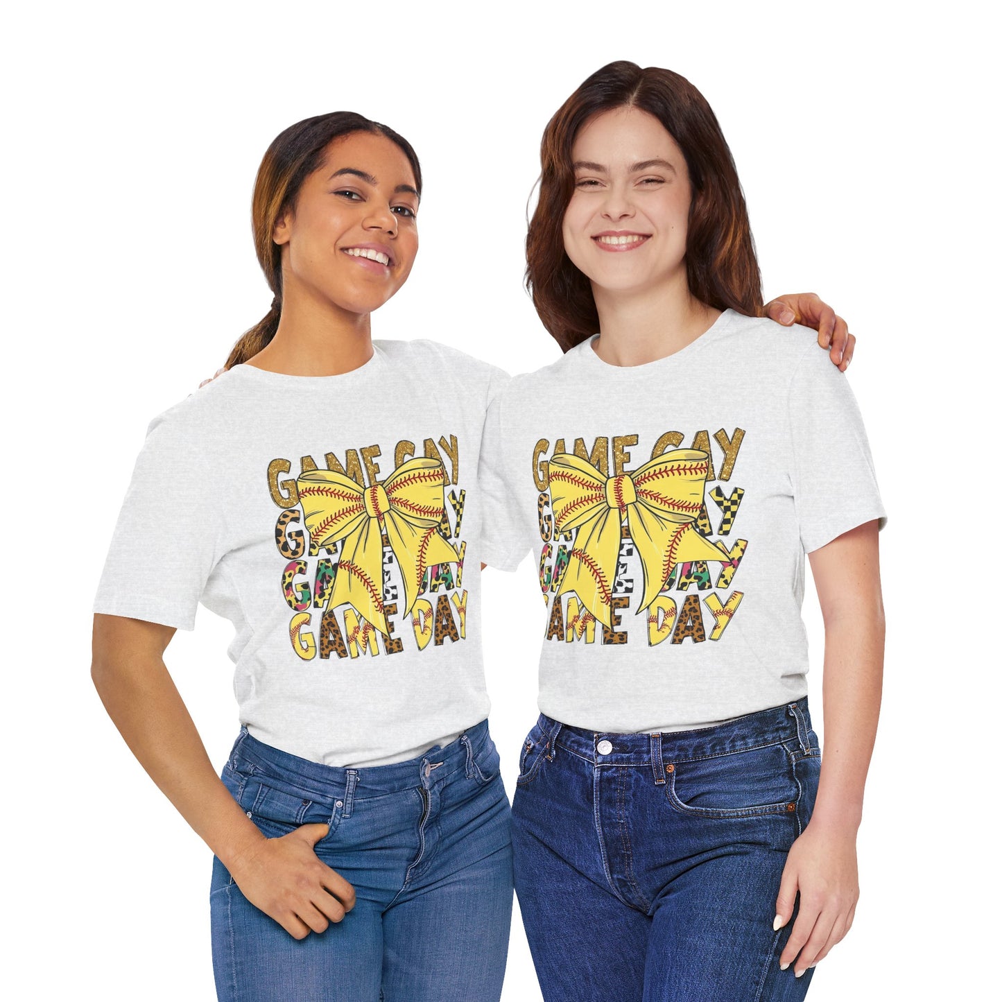 Softball Game Day Coquette Bow T Shirt