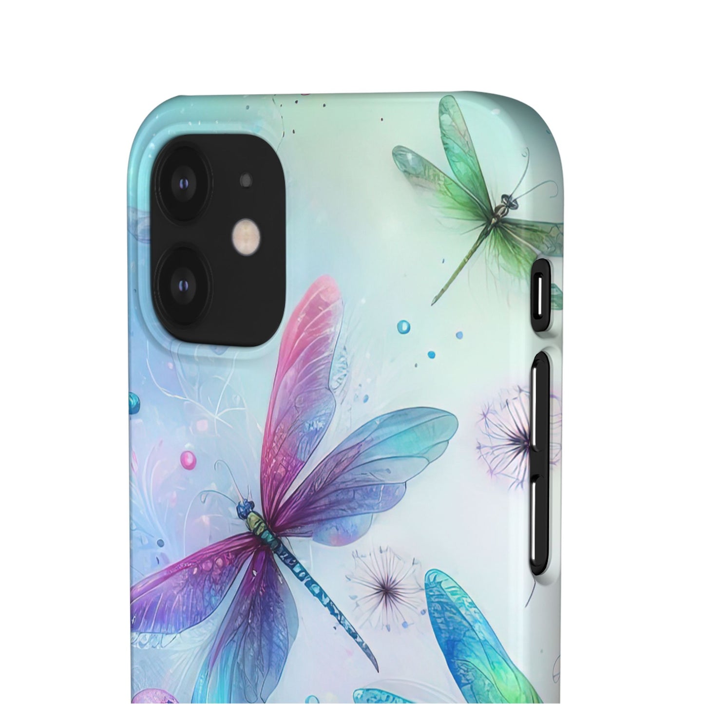Watercolor Pastel Dragonflies Snap Cases