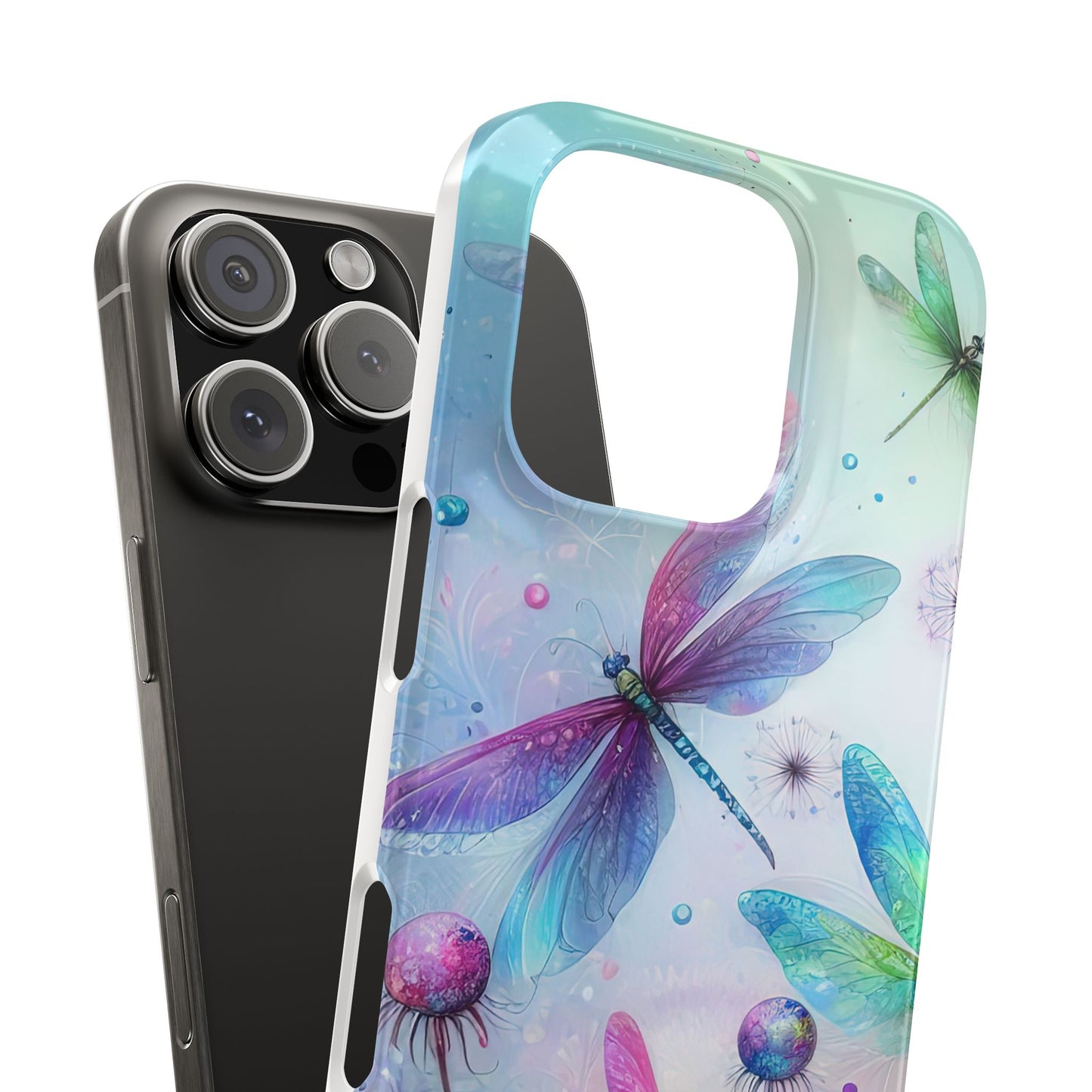 Watercolor Pastel Dragonflies Snap Cases