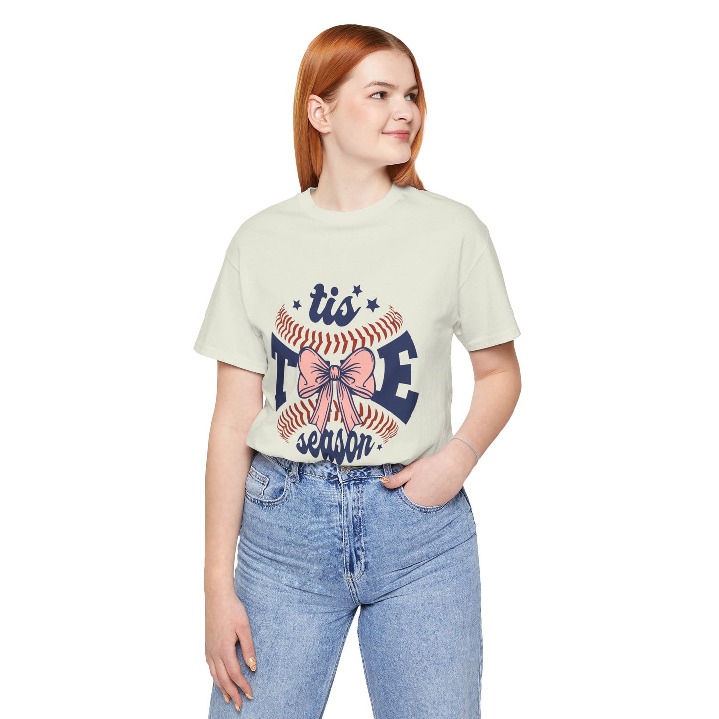 "Tis Tee Season Unisex Jersey Short Sleeve Tee - Perfect for Baseball Lovers"