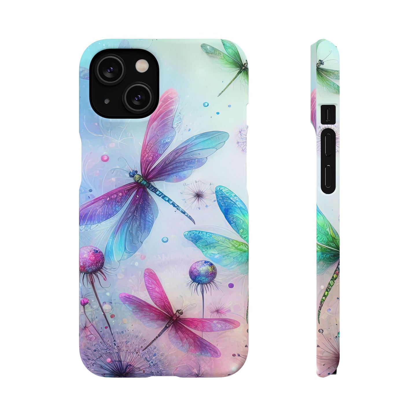 Watercolor Pastel Dragonflies Snap Cases