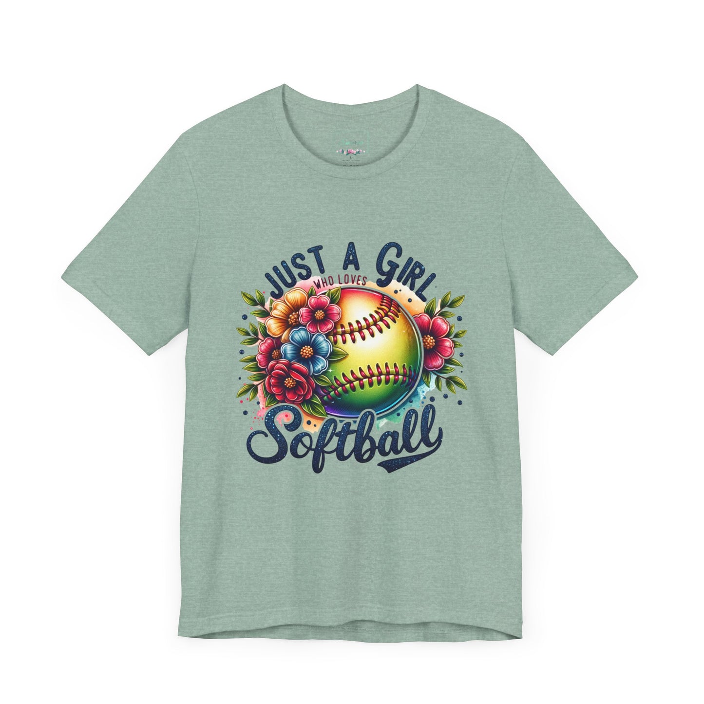 Just a girl who loves softball t-shirt