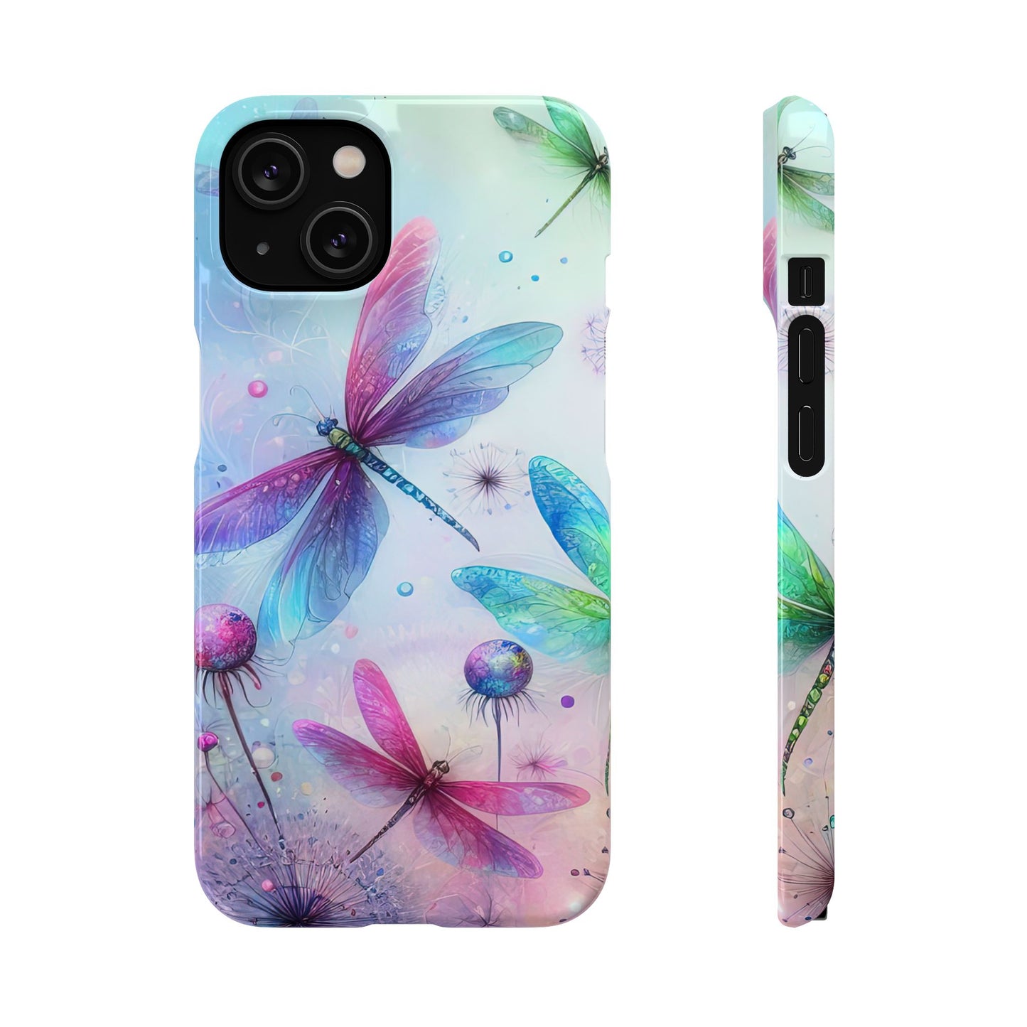 Watercolor Pastel Dragonflies Snap Cases