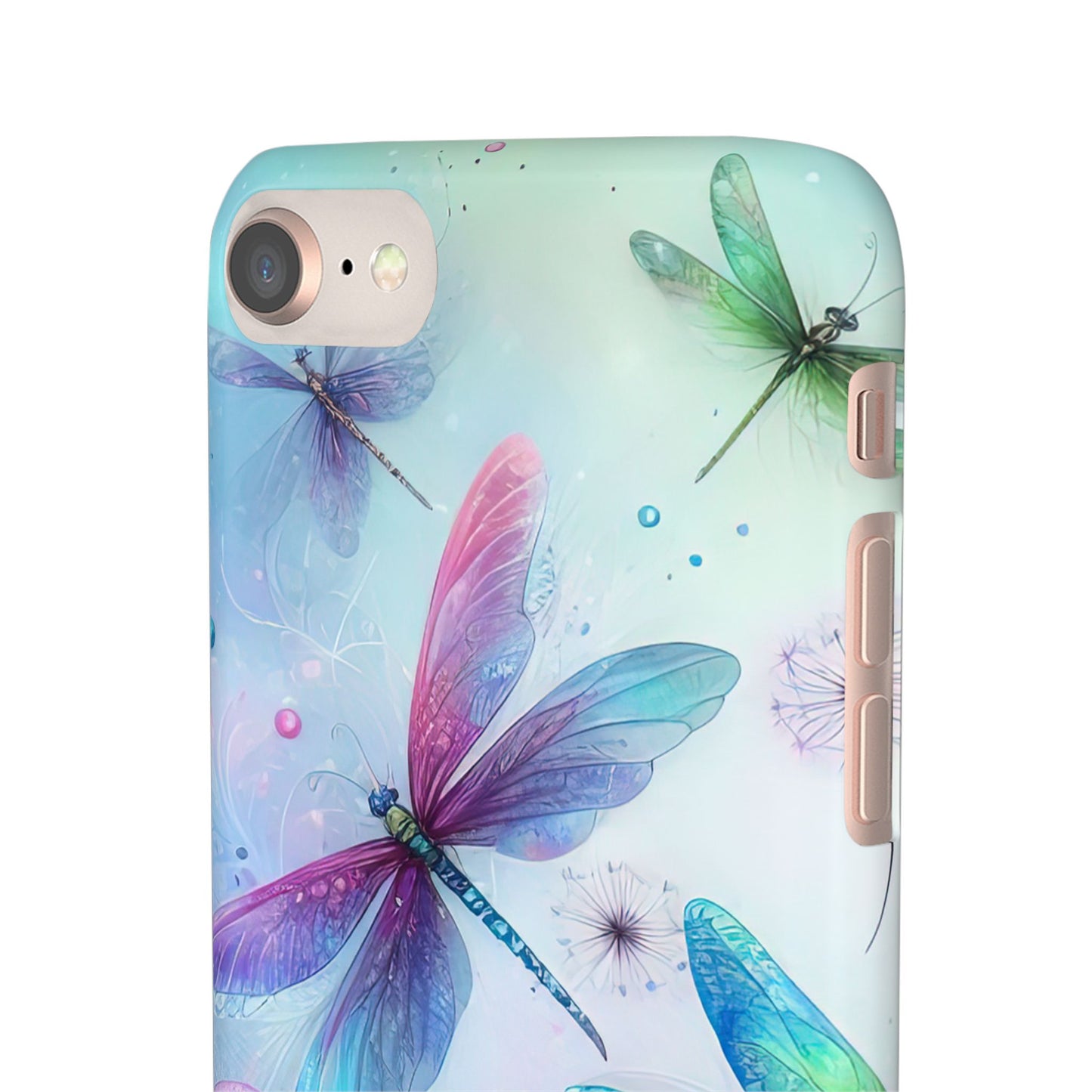 Watercolor Pastel Dragonflies Snap Cases