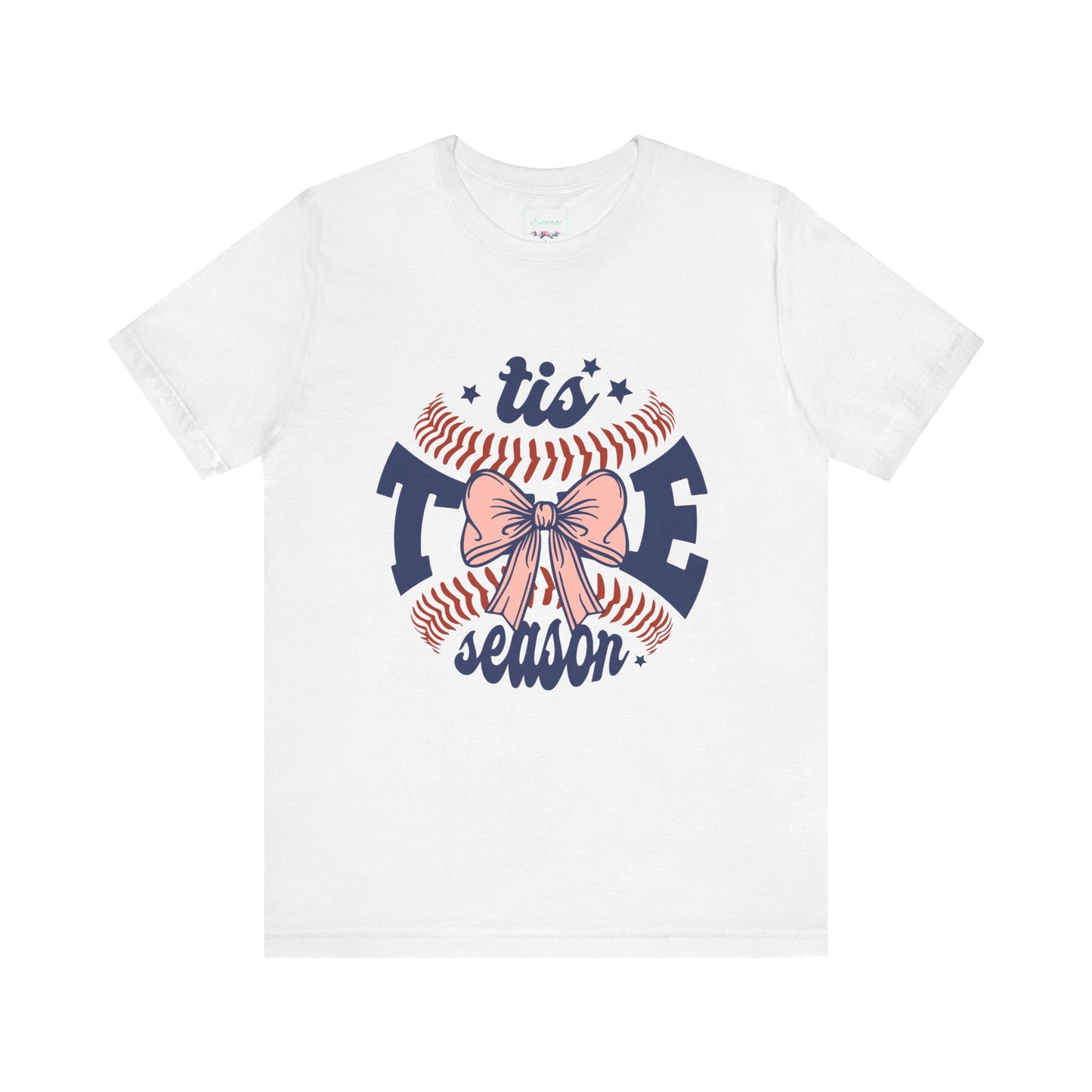 "Tis Tee Season Unisex Jersey Short Sleeve Tee - Perfect for Baseball Lovers"