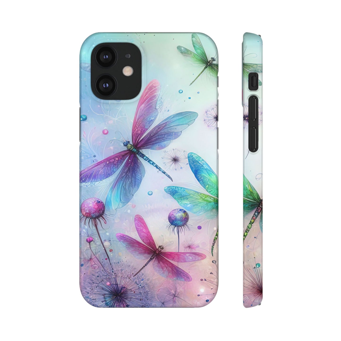 Watercolor Pastel Dragonflies Snap Cases