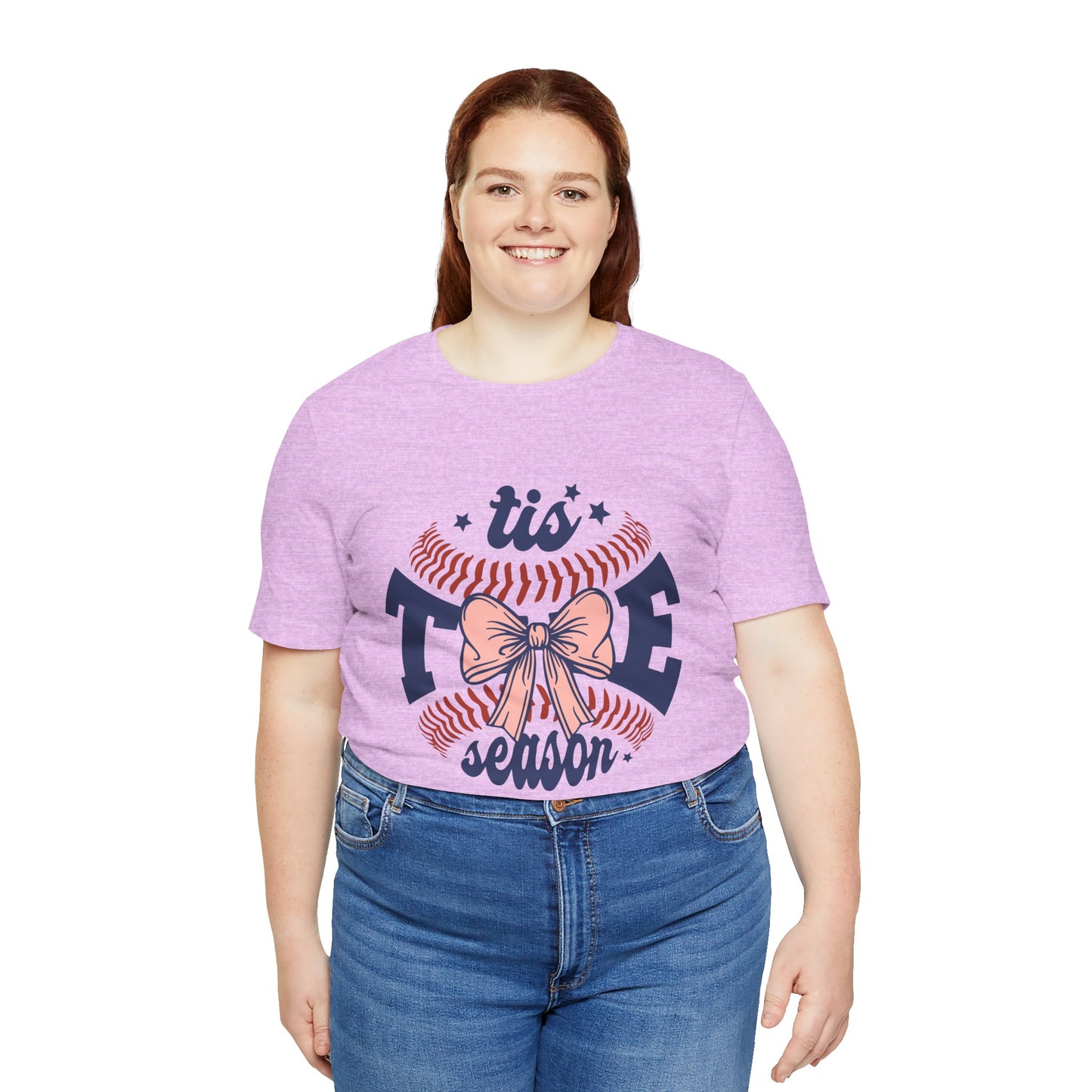 "Tis Tee Season Unisex Jersey Short Sleeve Tee - Perfect for Baseball Lovers"