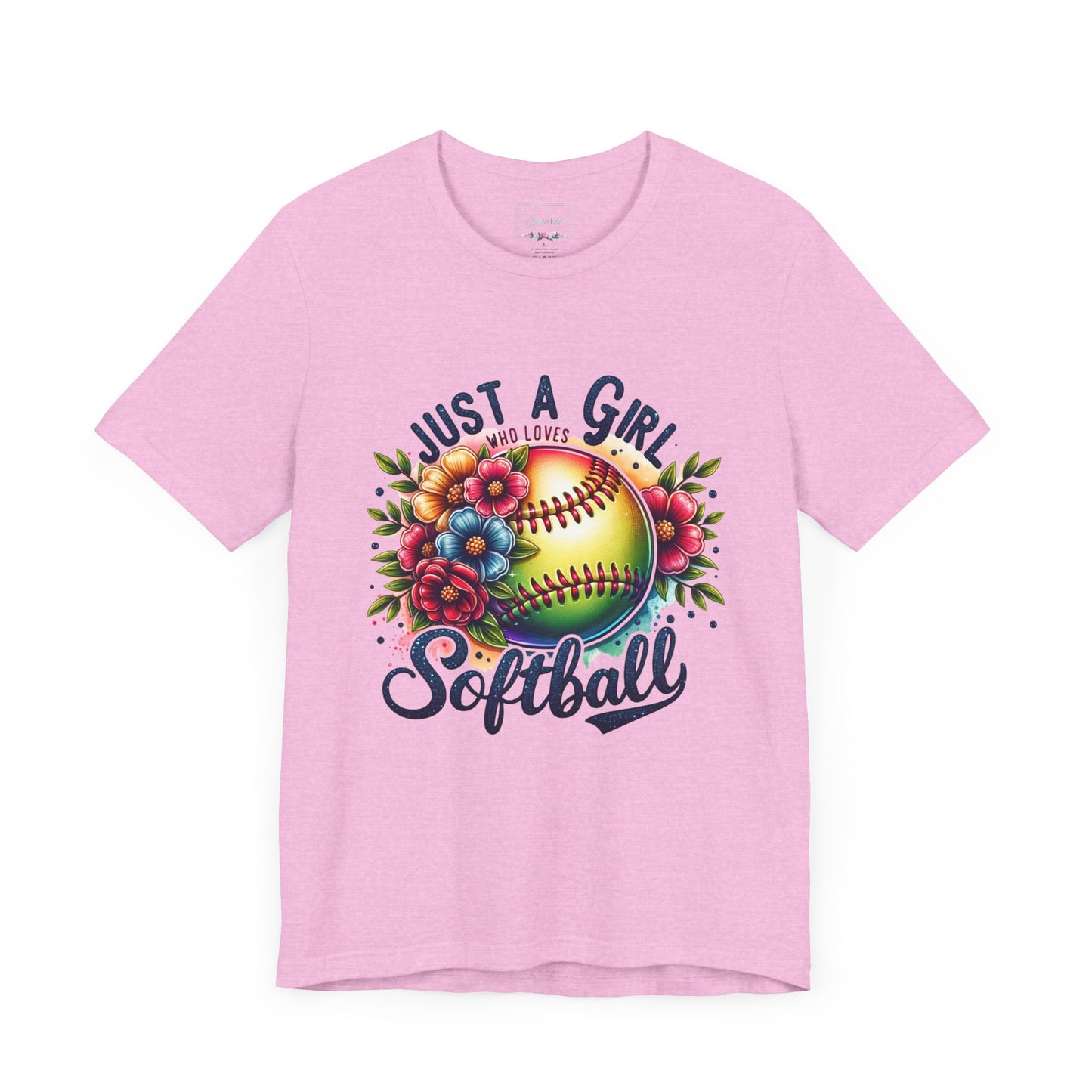 Just a girl who loves softball t-shirt