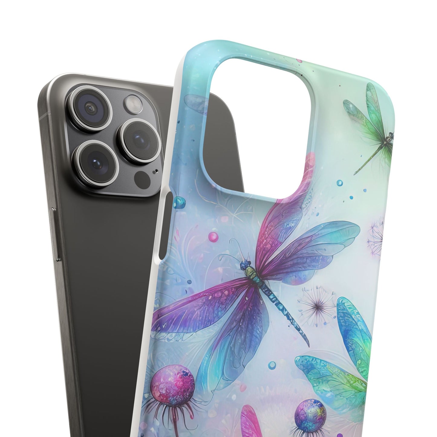 Watercolor Pastel Dragonflies Snap Cases