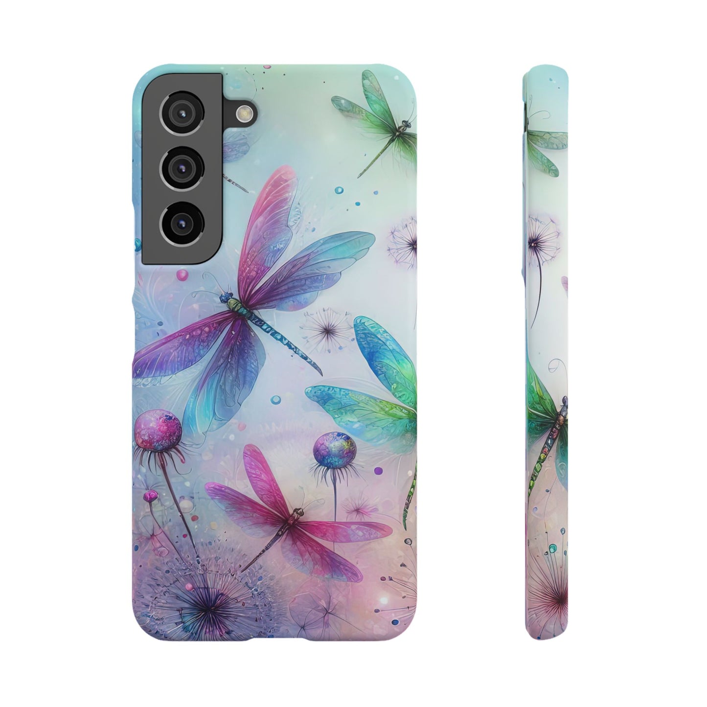Watercolor Pastel Dragonflies Snap Cases