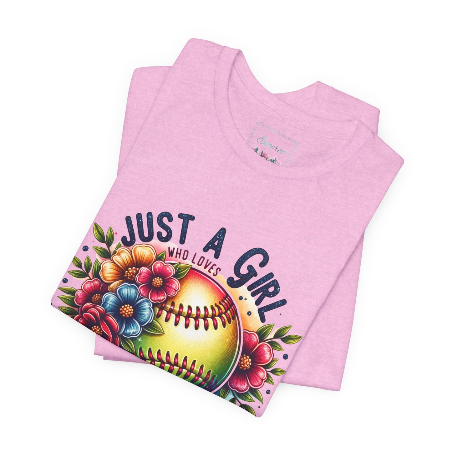 Just a girl who loves softball t-shirt